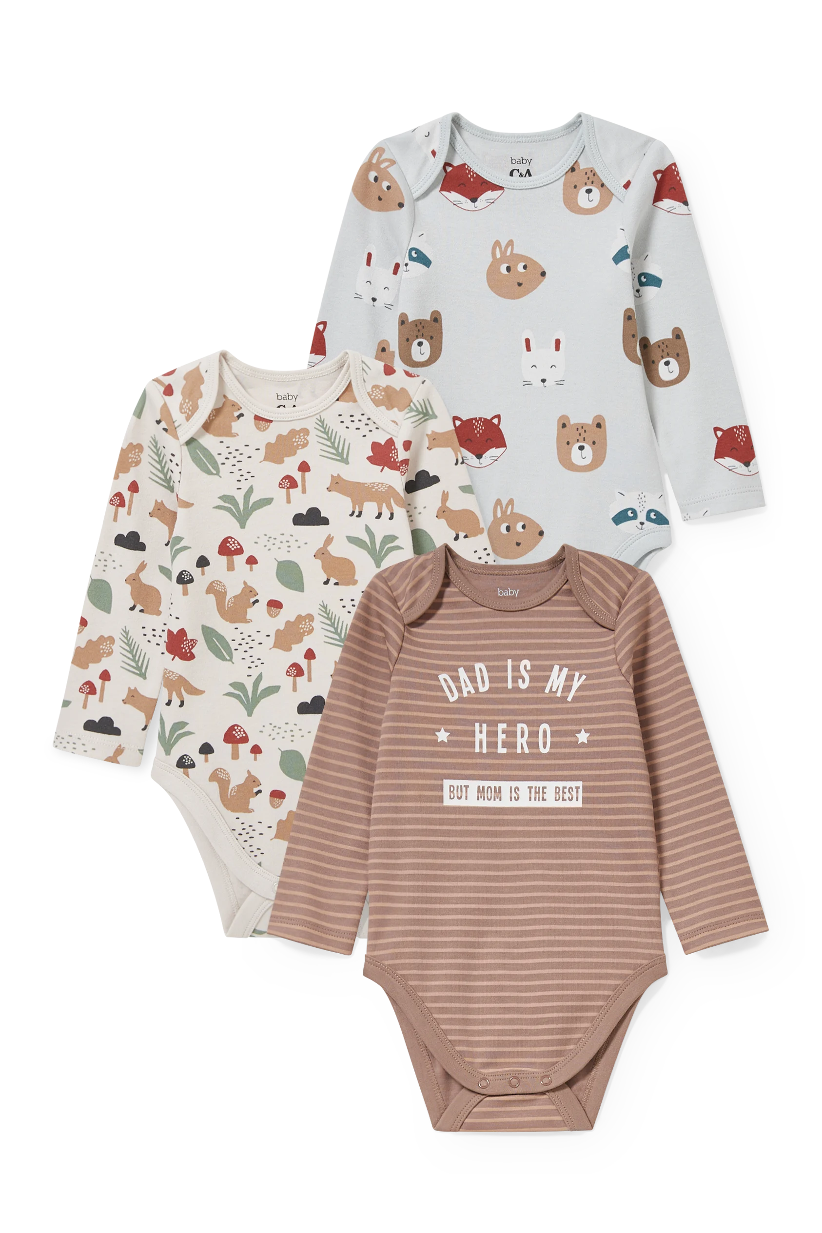 Multipack of 3 - baby bodysuit