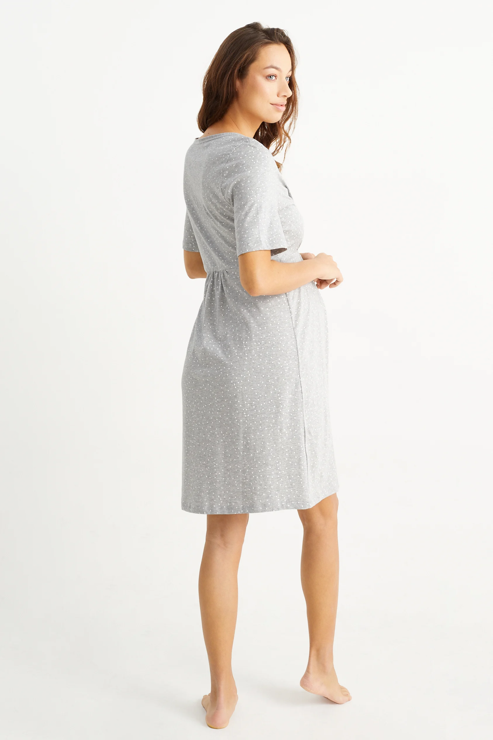 Nursing nightdress - polka dot