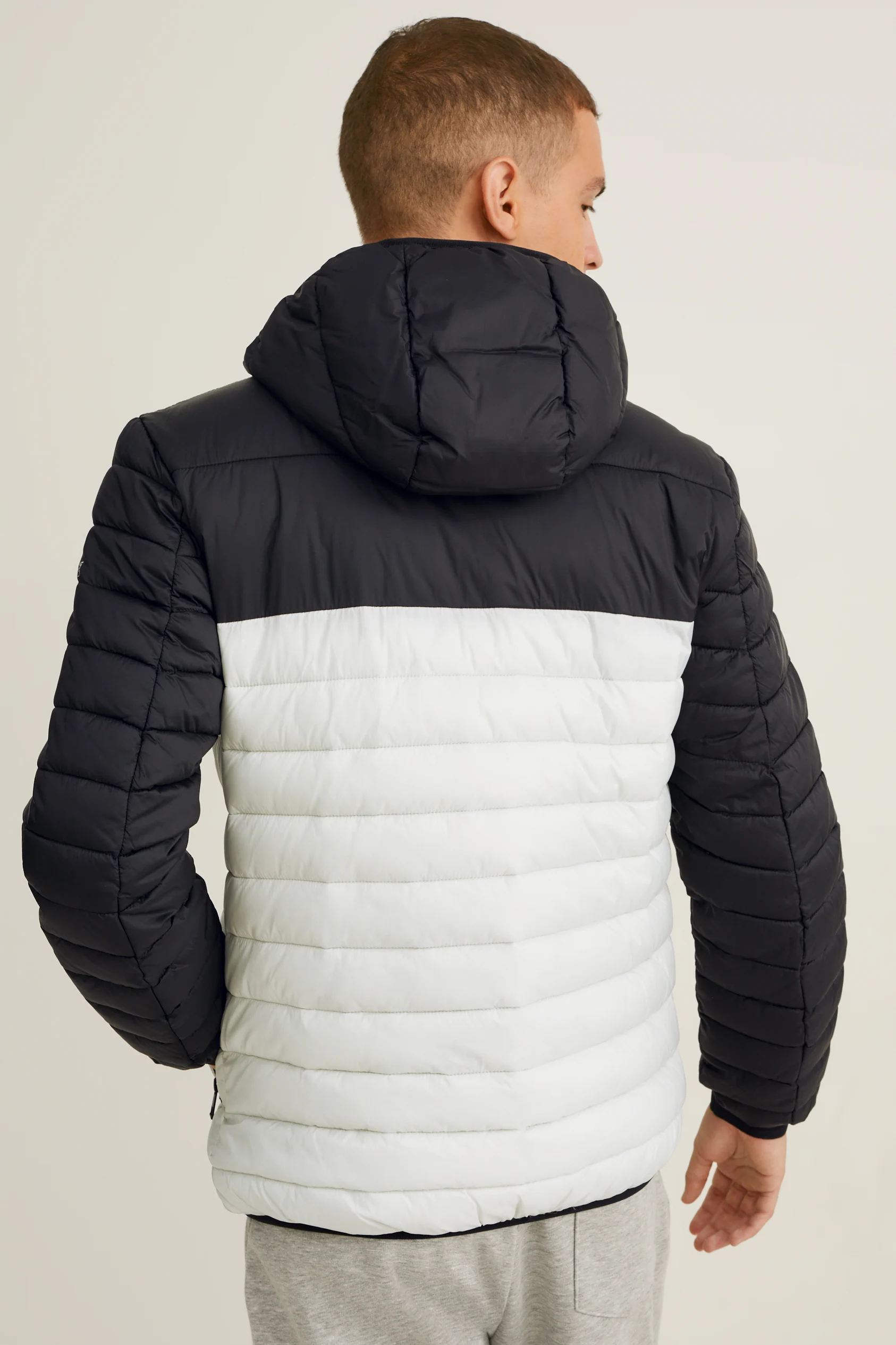 Quilted jacket with hood