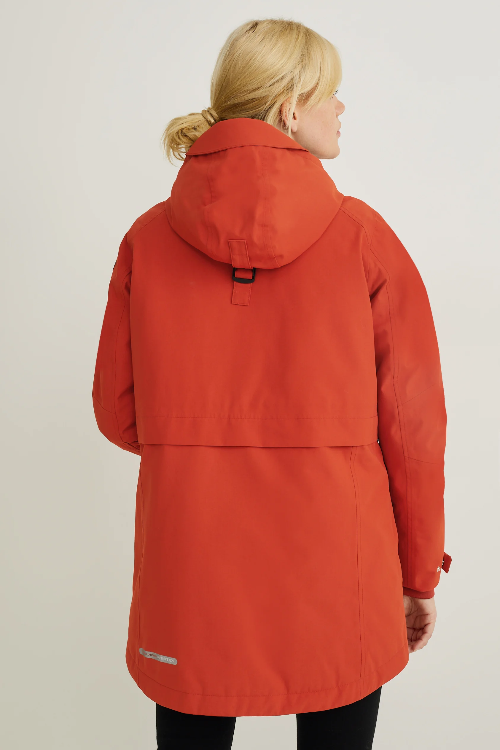 Outdoor jacket with hood