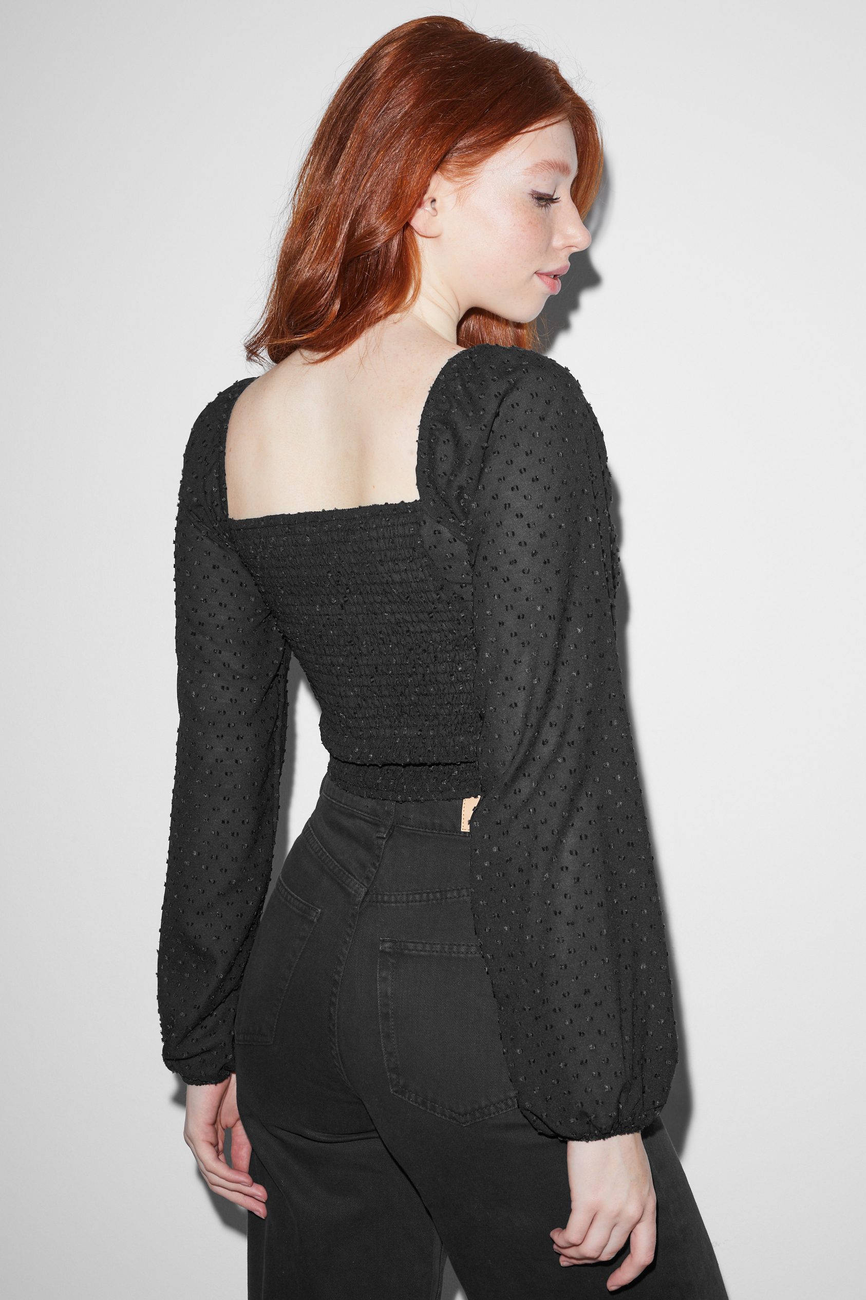 CLOCKHOUSE - cropped blouse