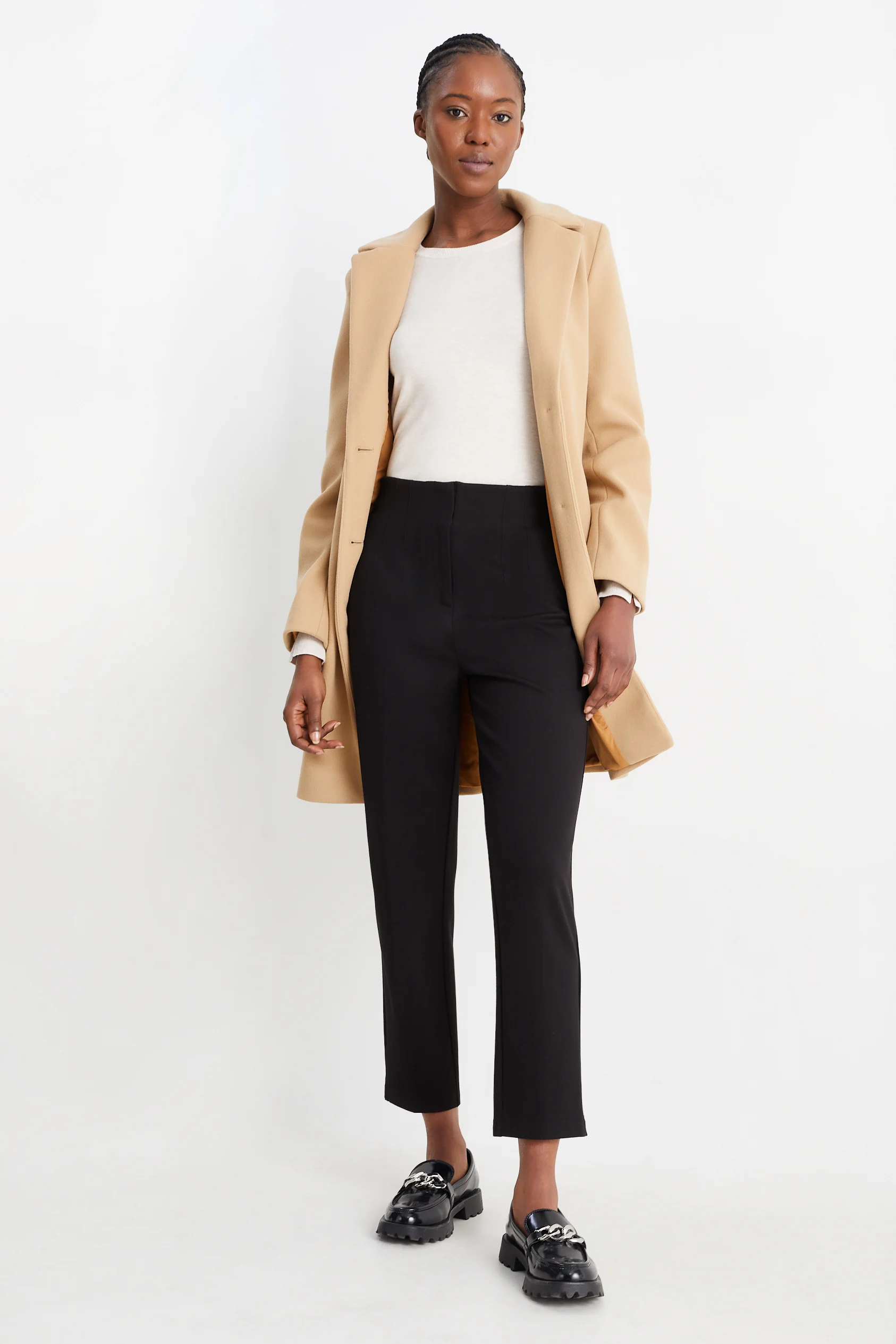 Trousers - high waist - slim fit