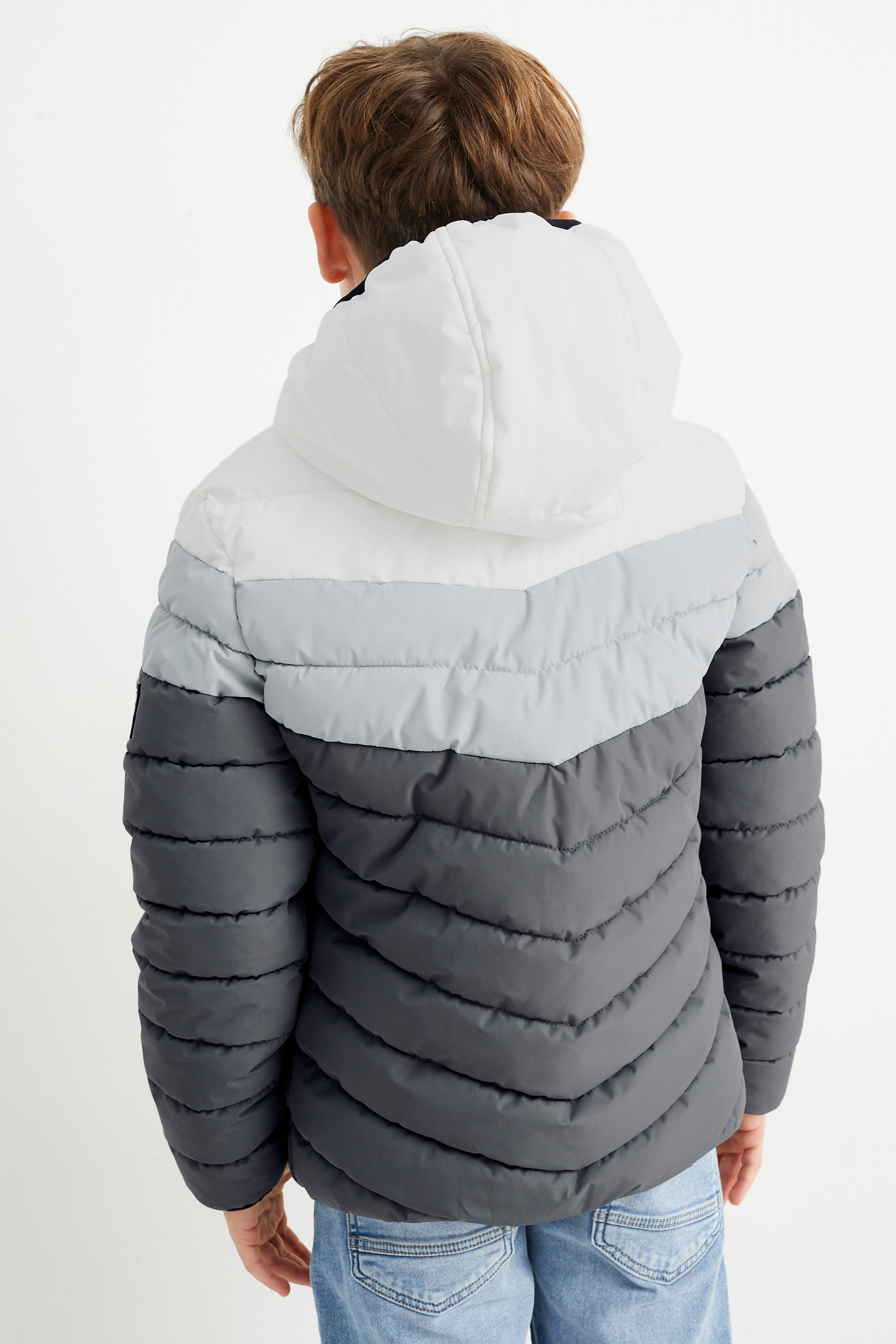 Quilted jacket with hood