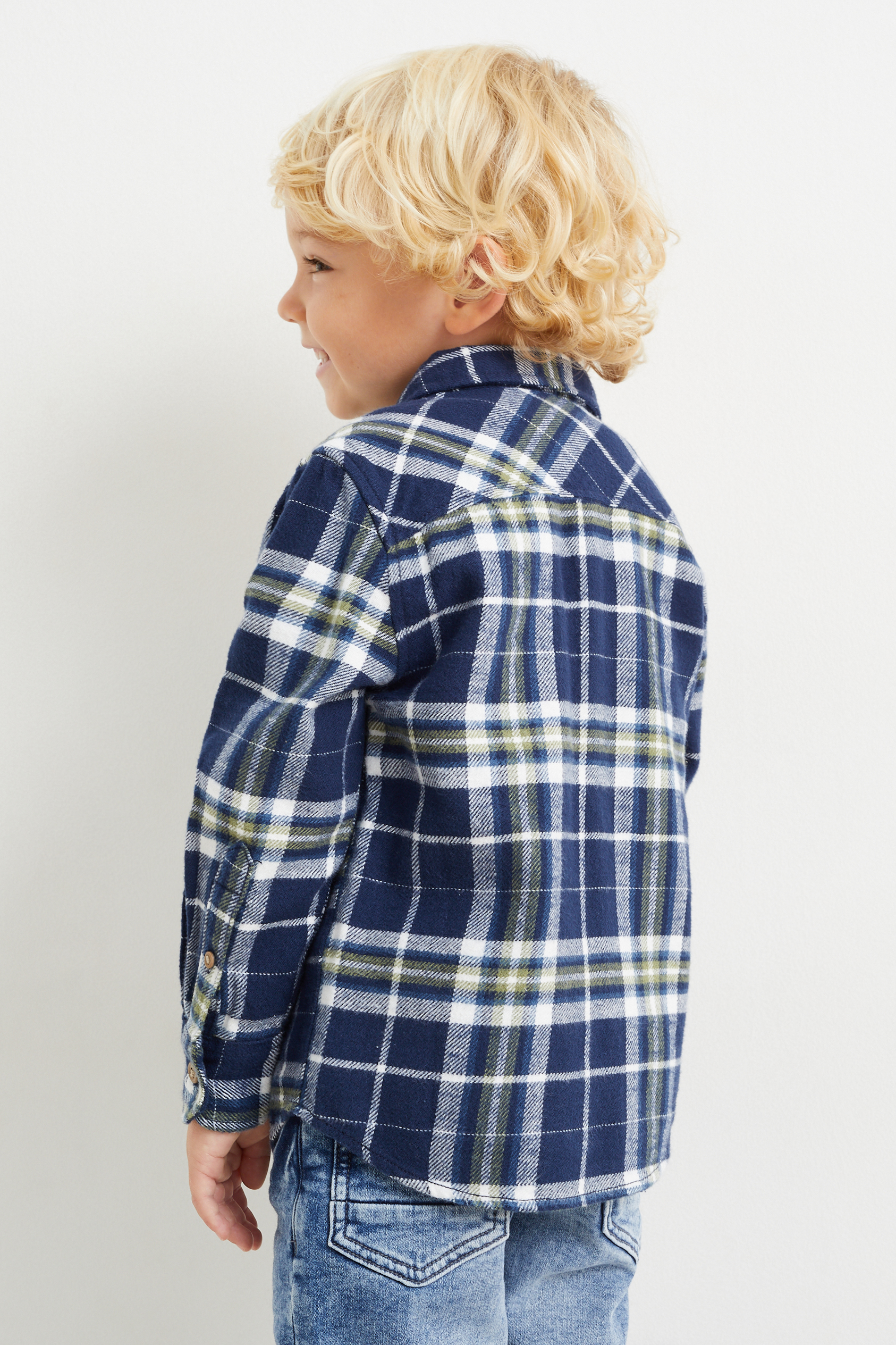 Dinosaur - set - flannel shirt and long sleeve top - 2 piece