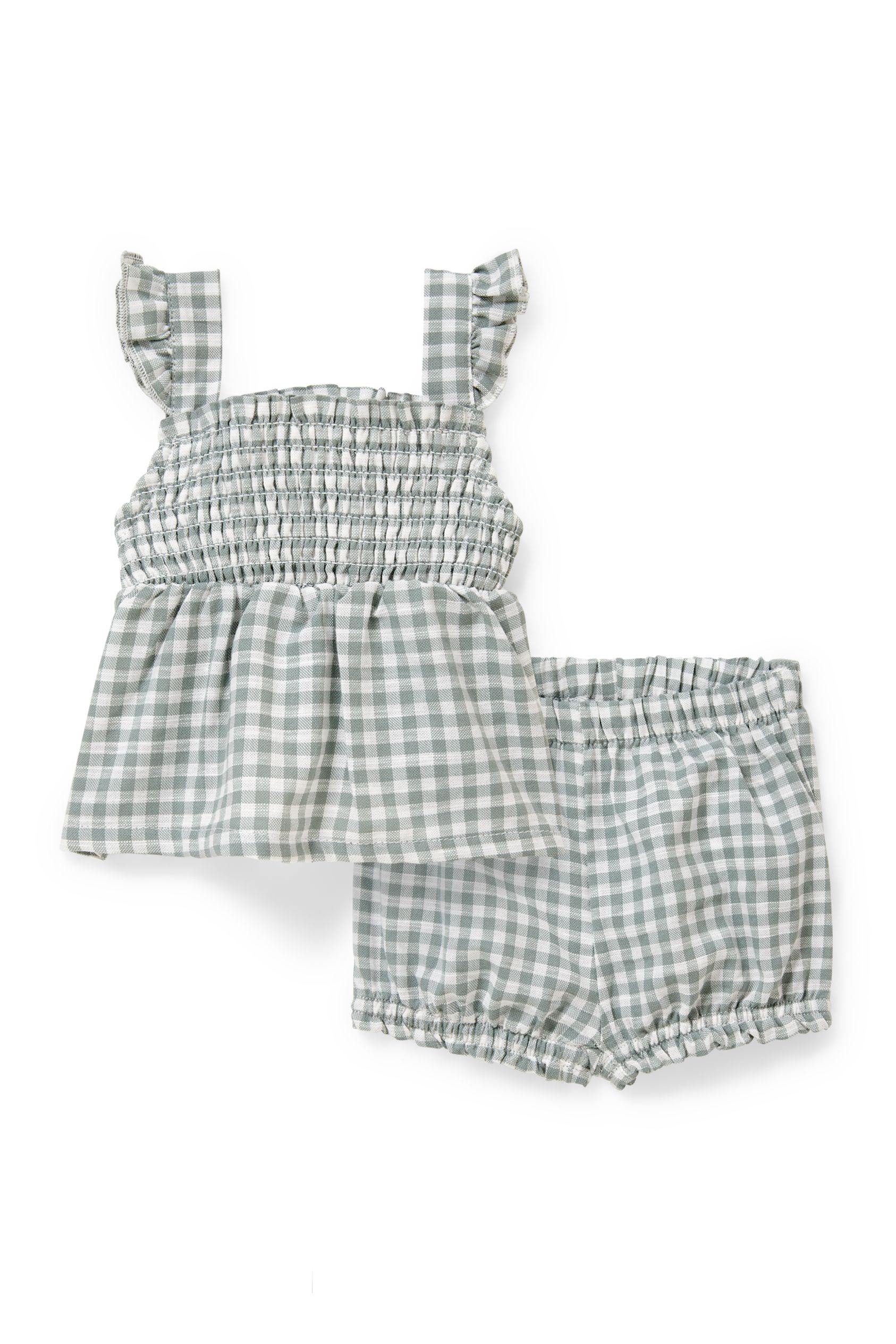 Baby outfit - 2 piece - check