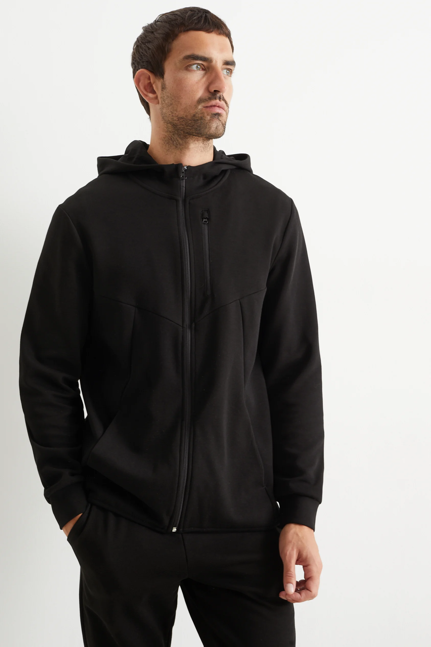 Active zip-through hoodie