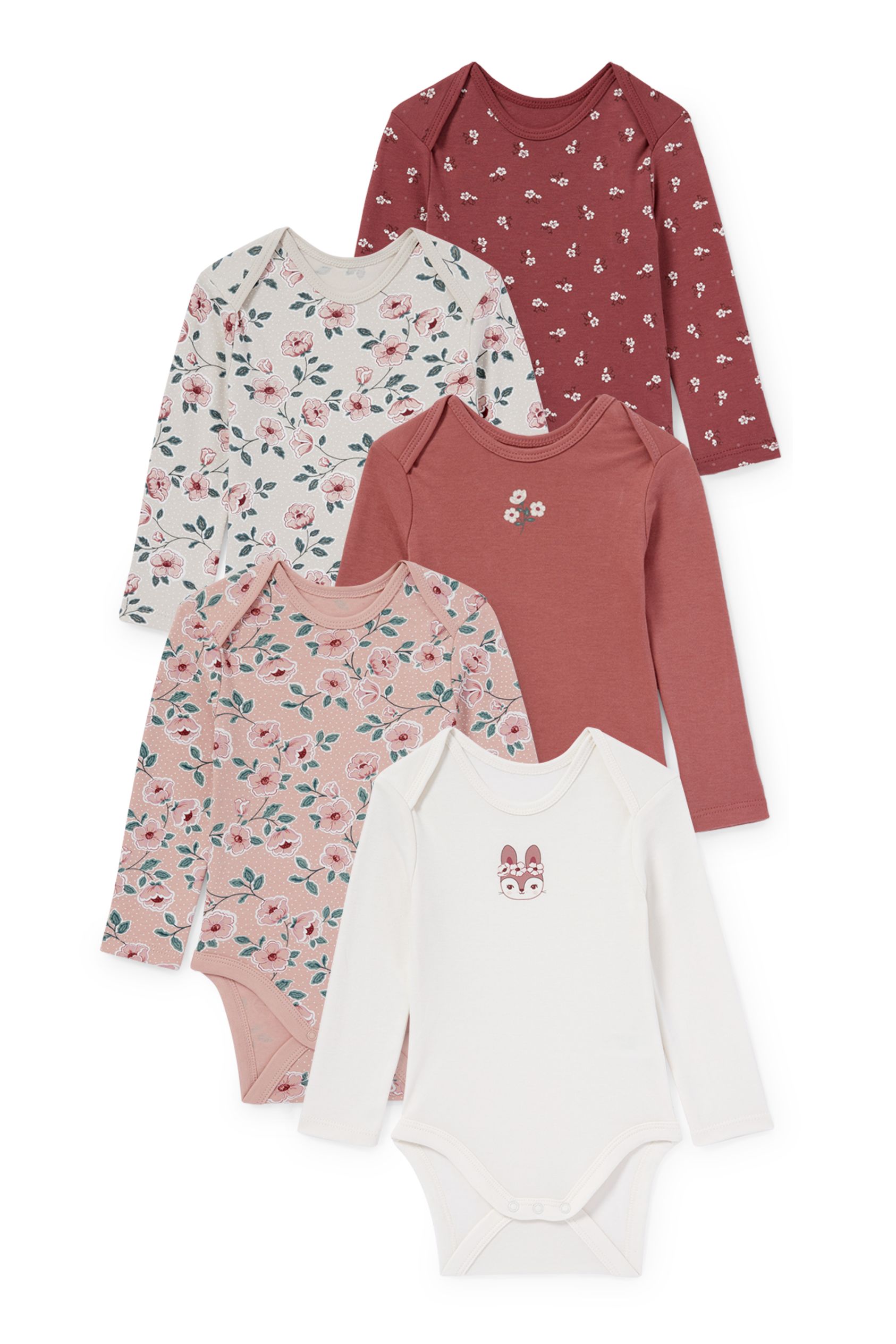 Multipack of 5 - baby bodysuit