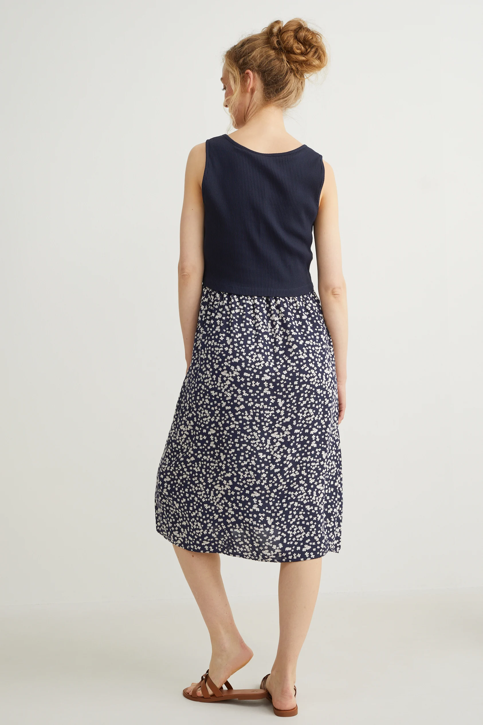 Nursing dress - 2-in-1 look