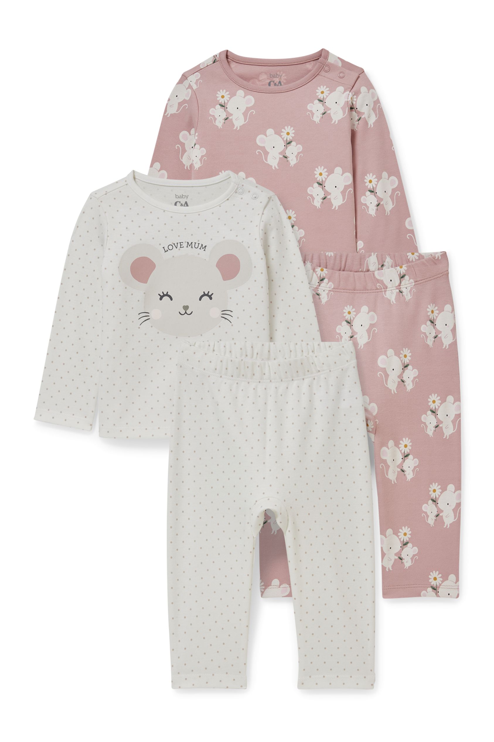 Multipack of 2 - baby pyjamas - 4 piece