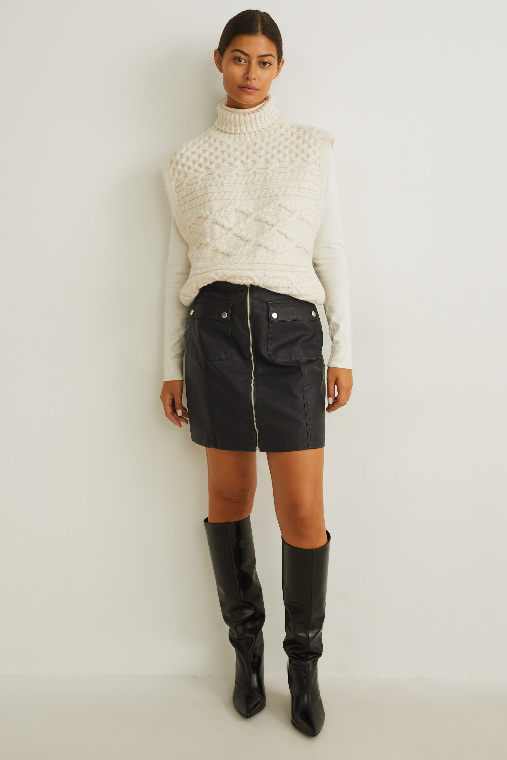 Skirt - faux leather