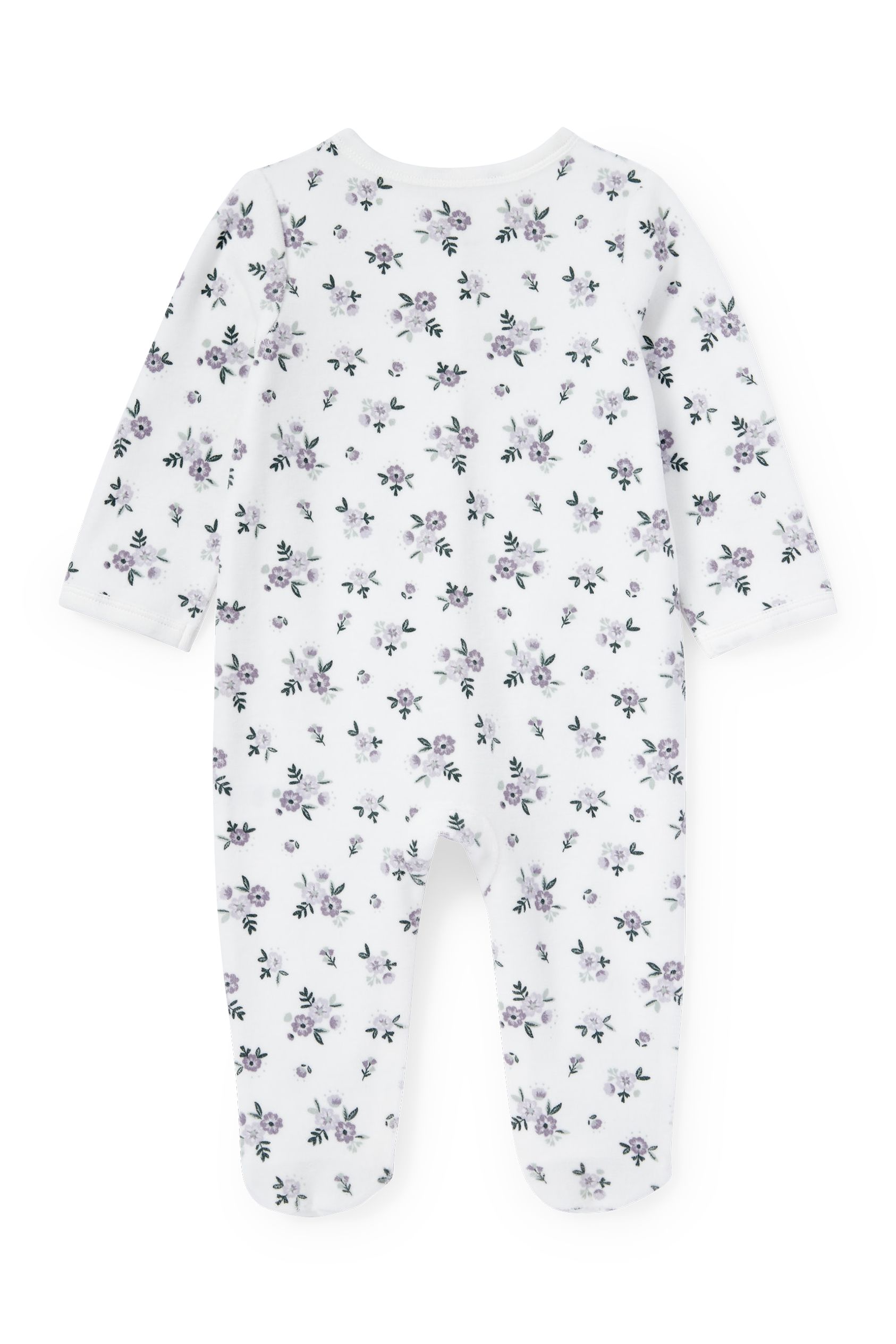 Baby sleepsuit - floral