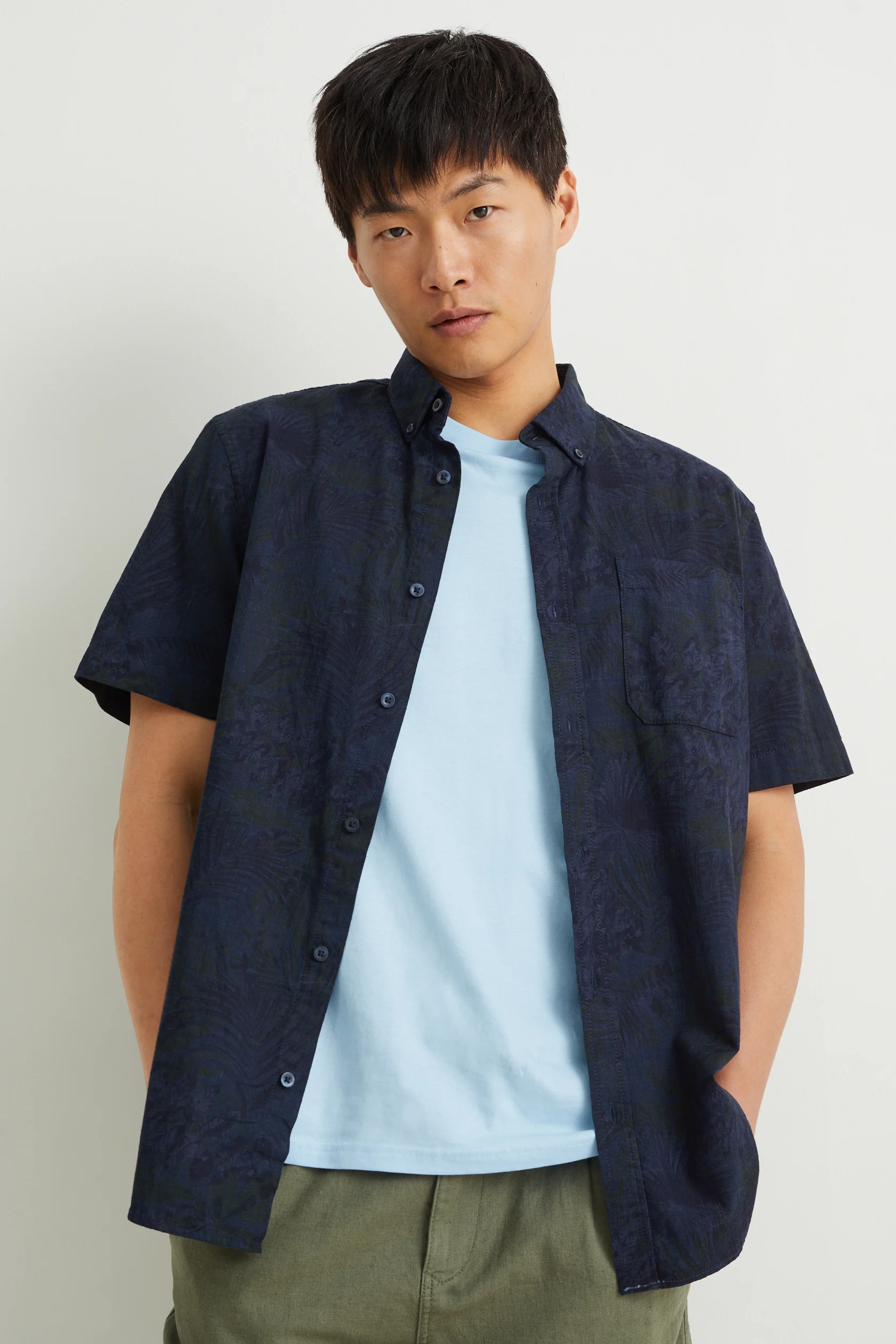 Shirt - regular fit - button-down collar