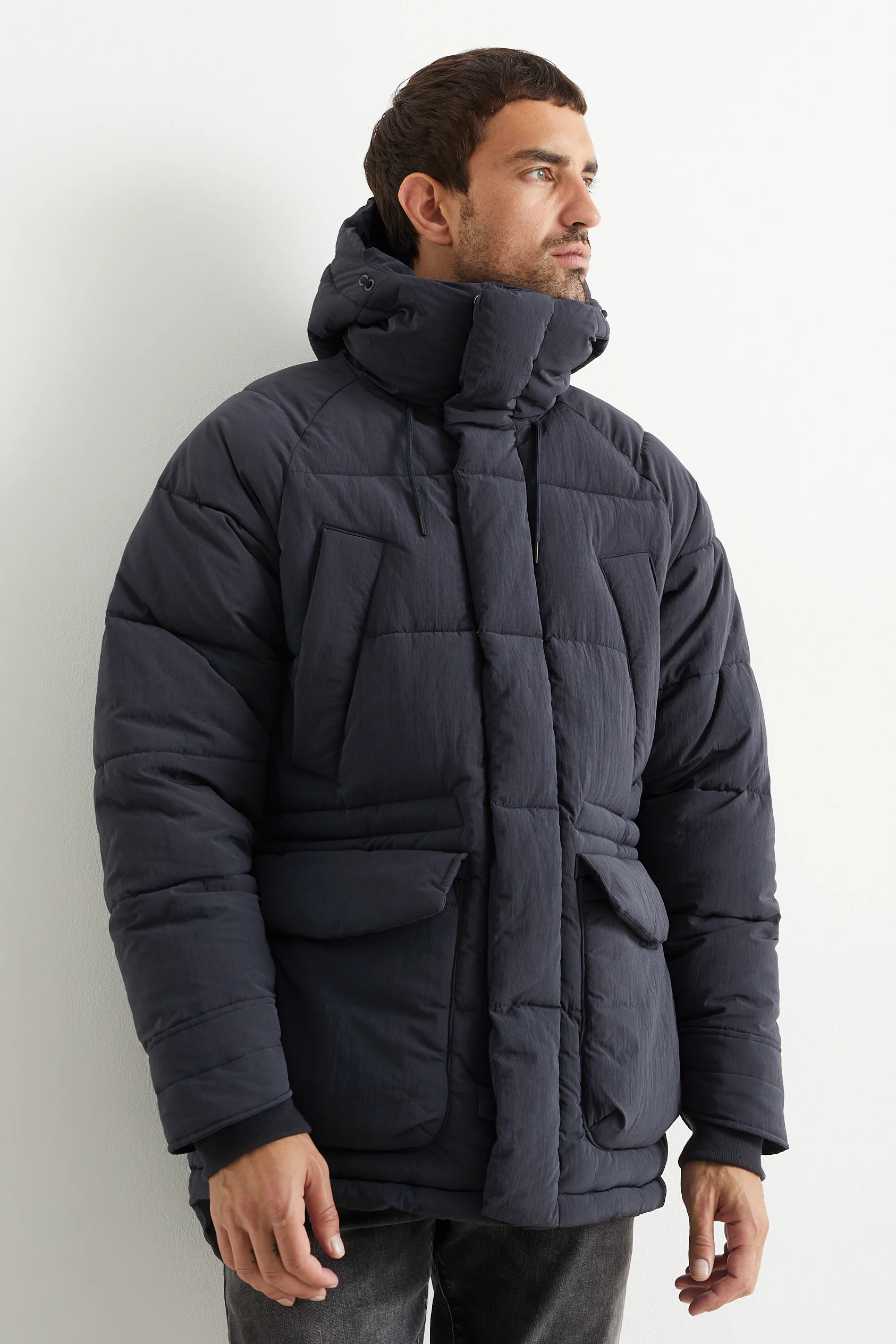 Quilted jacket with hood