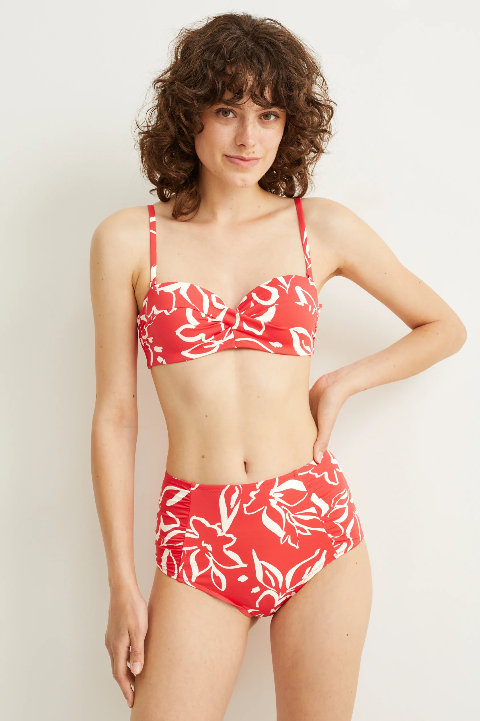Bikini bottoms - high waist - LYCRA? XTRA LIFE? - floral