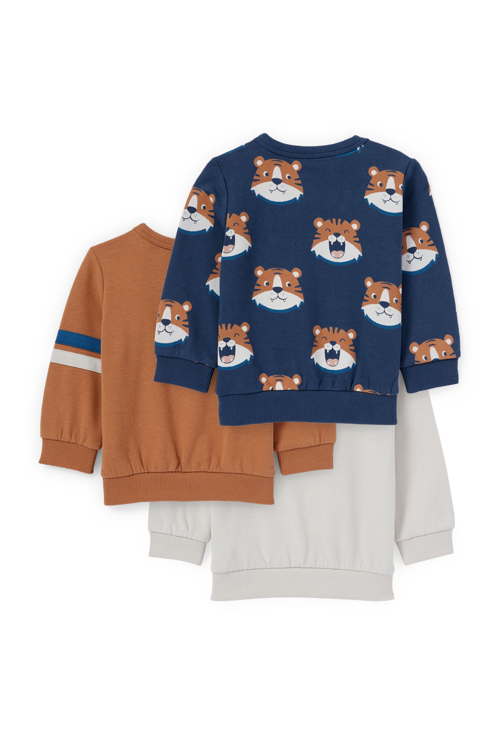 Multipack of 3 - tiger - baby sweatshirt