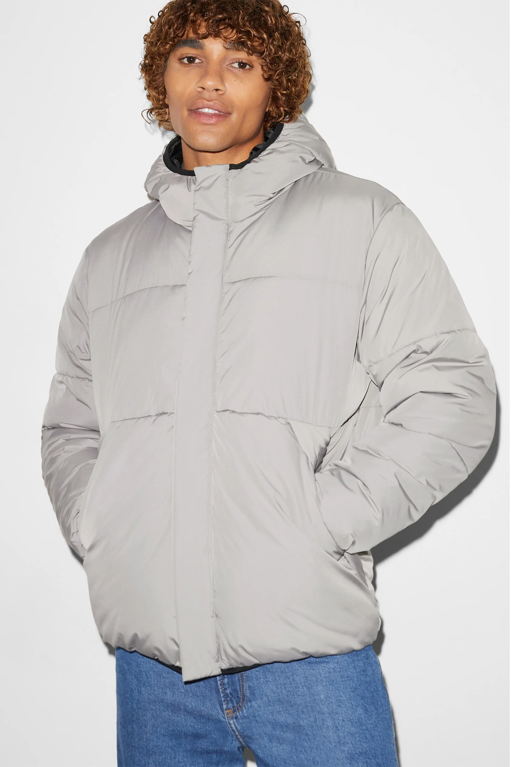 Quilted jacket with hood