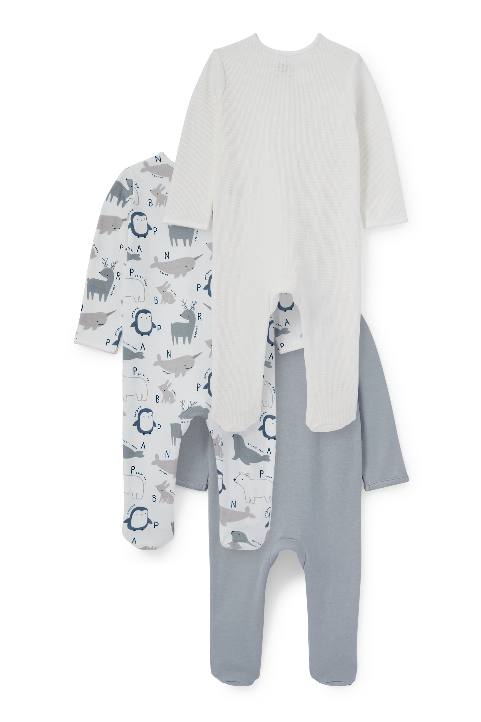 Multipack of 3 - baby sleepsuit