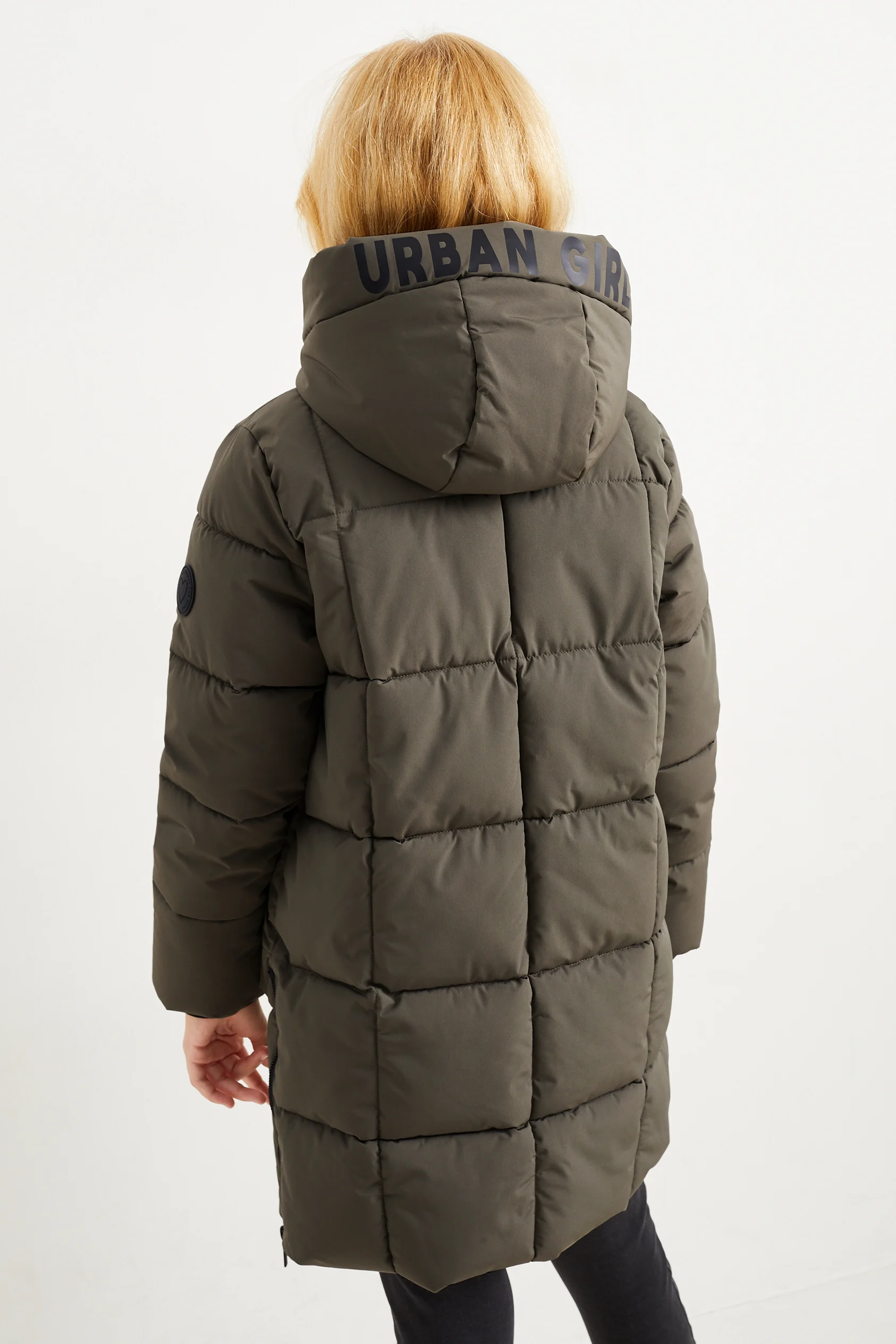 Quilted coat with hood