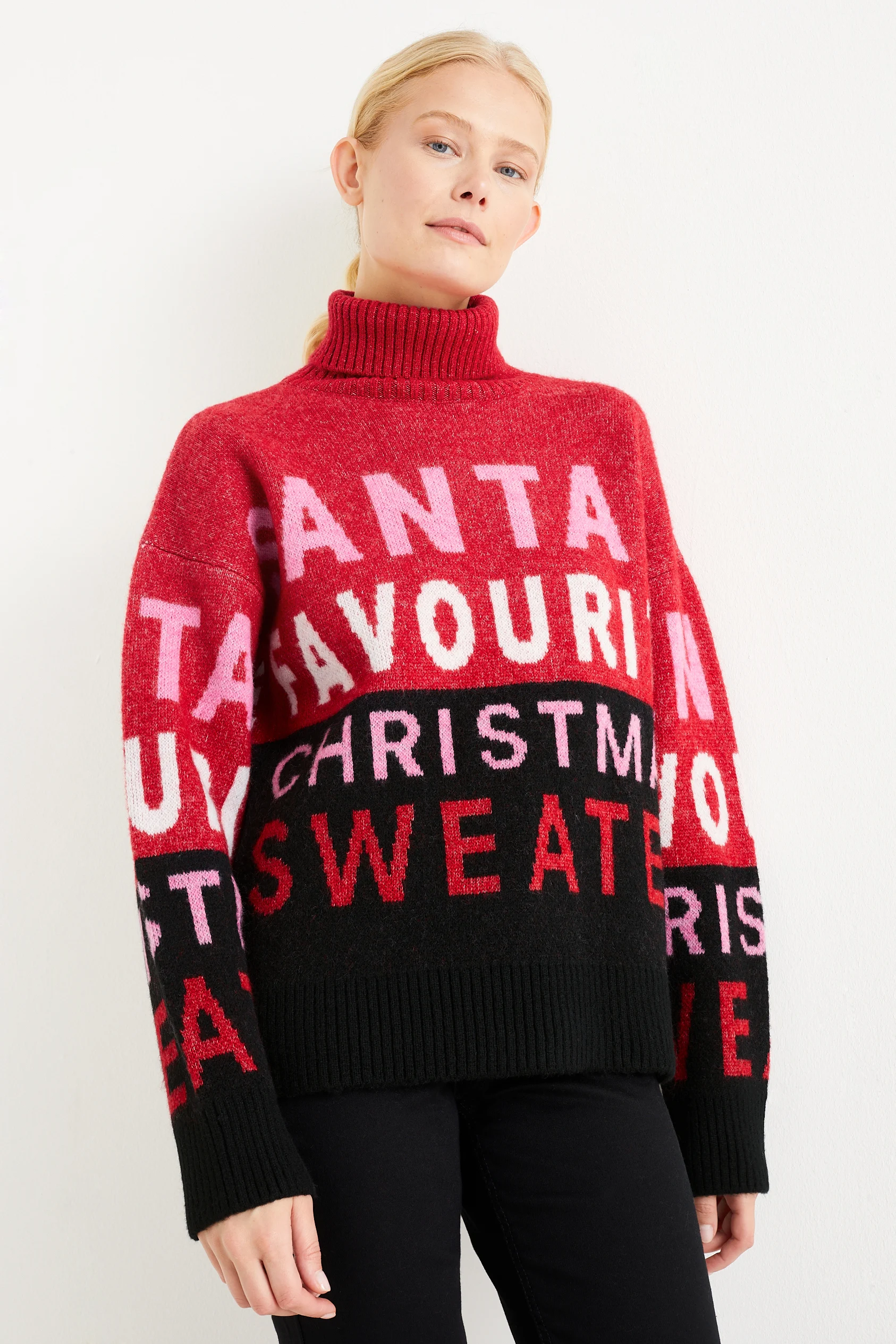 Christmas polo neck jumper - Santa