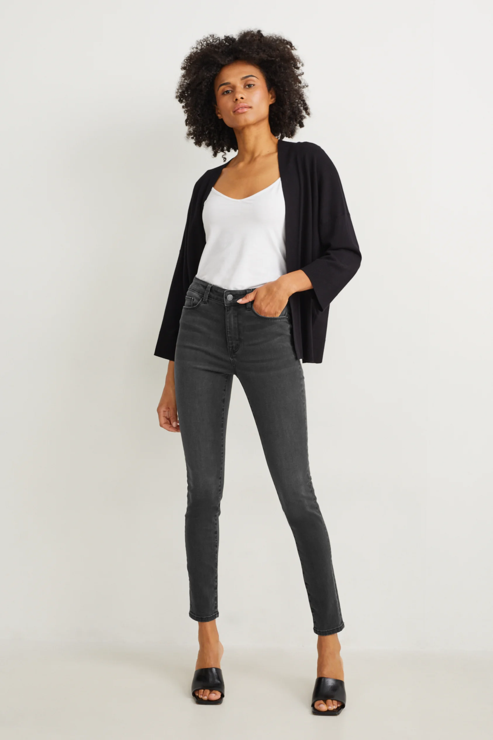 Skinny jeans - mid-rise waist - shaping jeans - Flex - LYCRA?