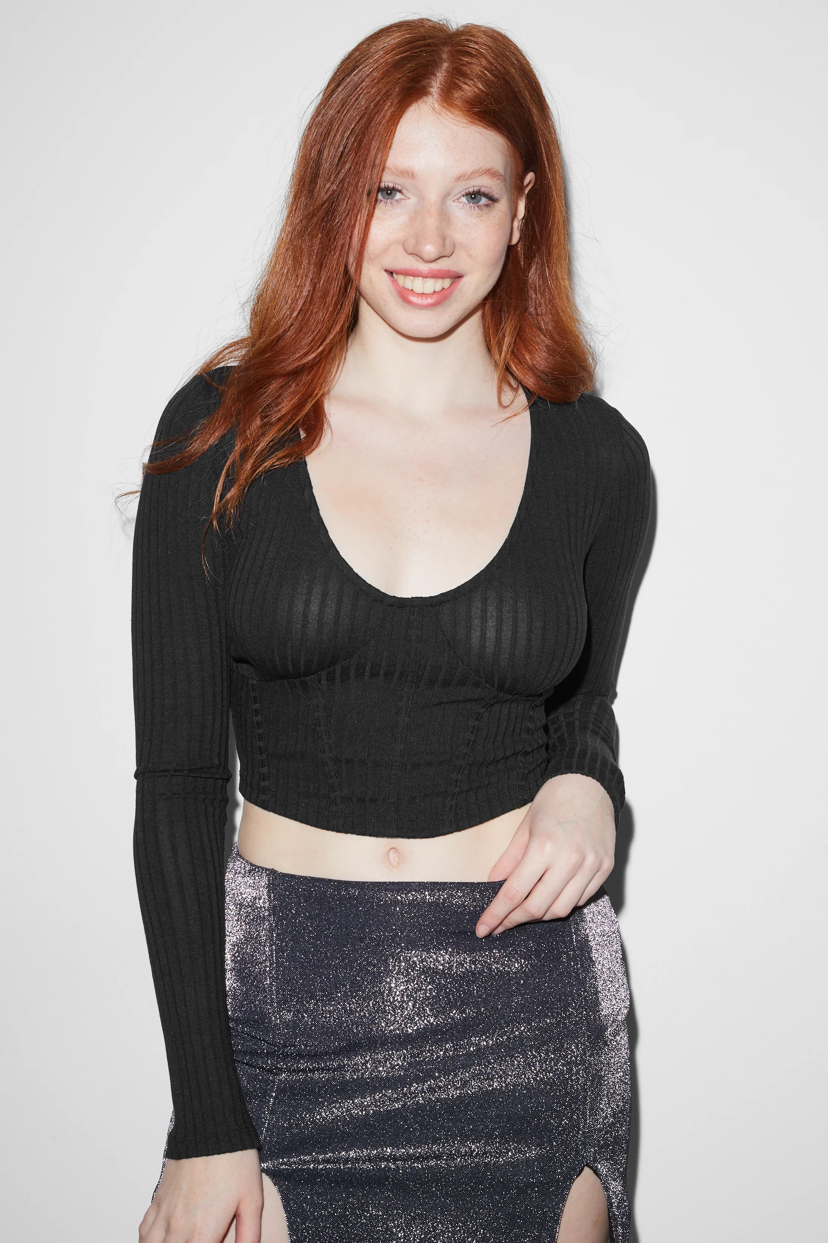 CLOCKHOUSE - cropped long sleeve top