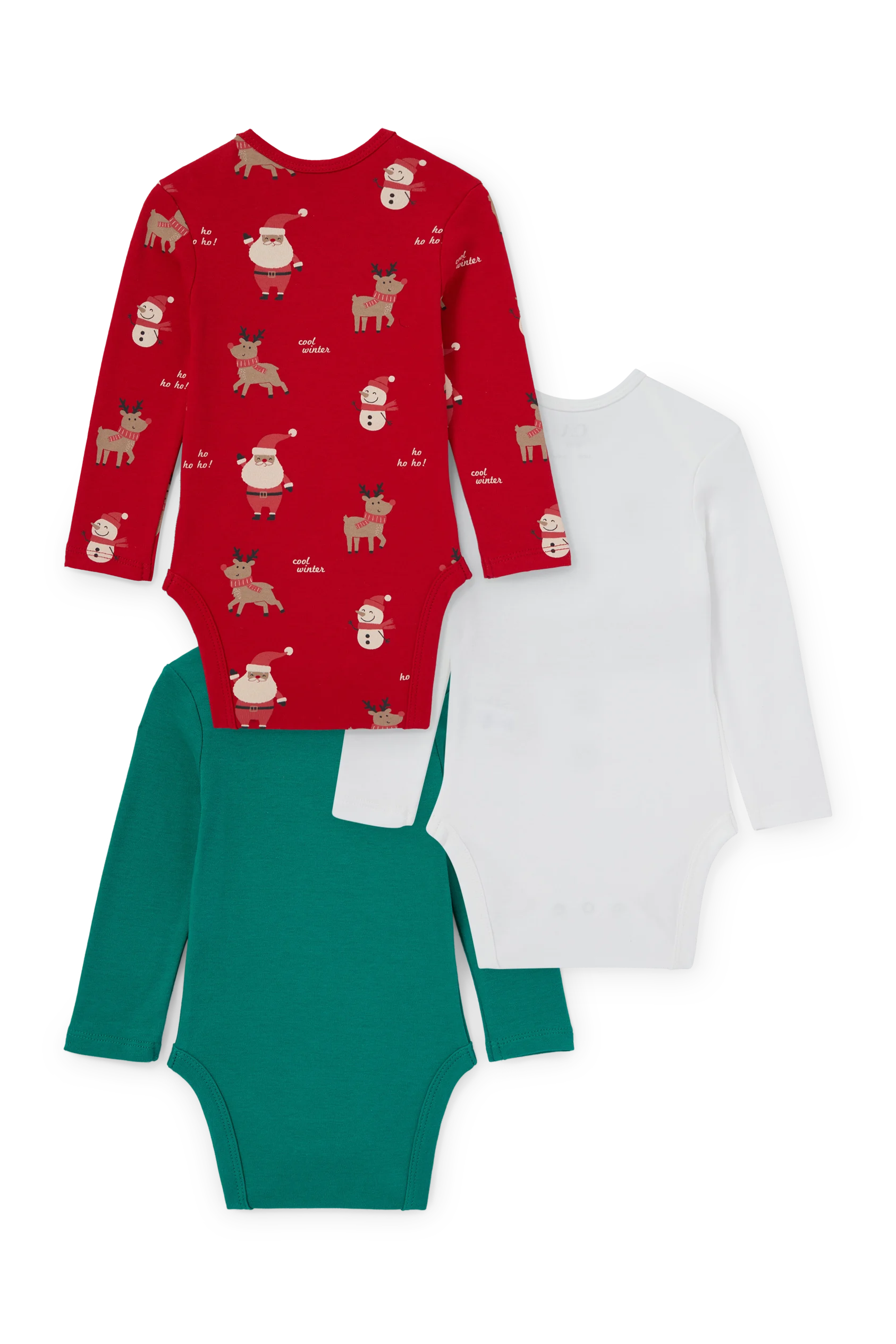 Multipack of 3 - baby Christmas bodysuit