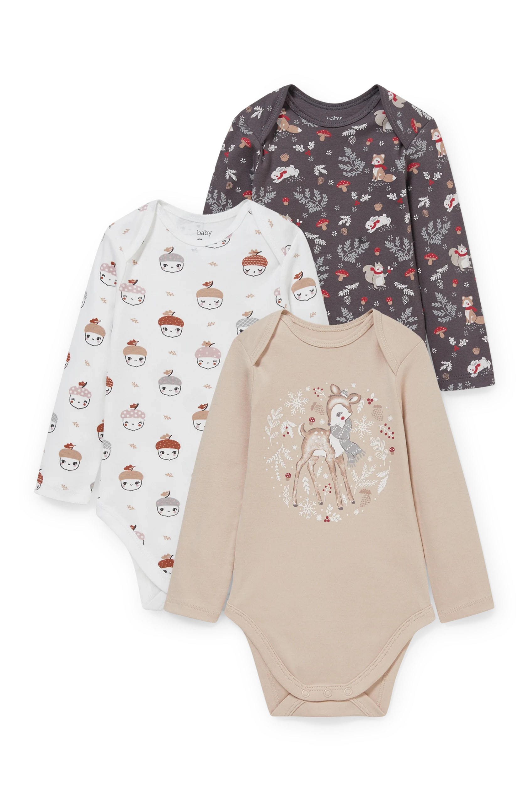 Multipack of 3 - baby bodysuit