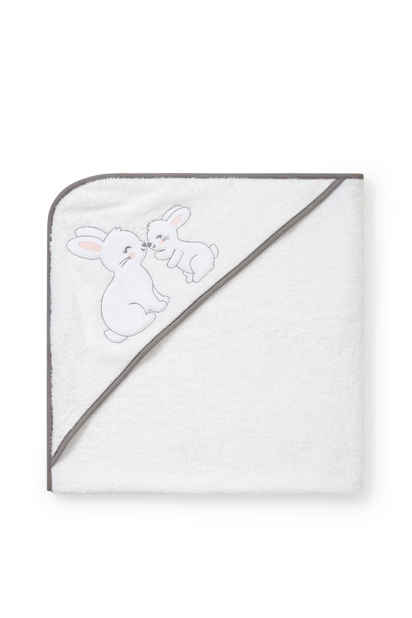 Baby bath towel with hood