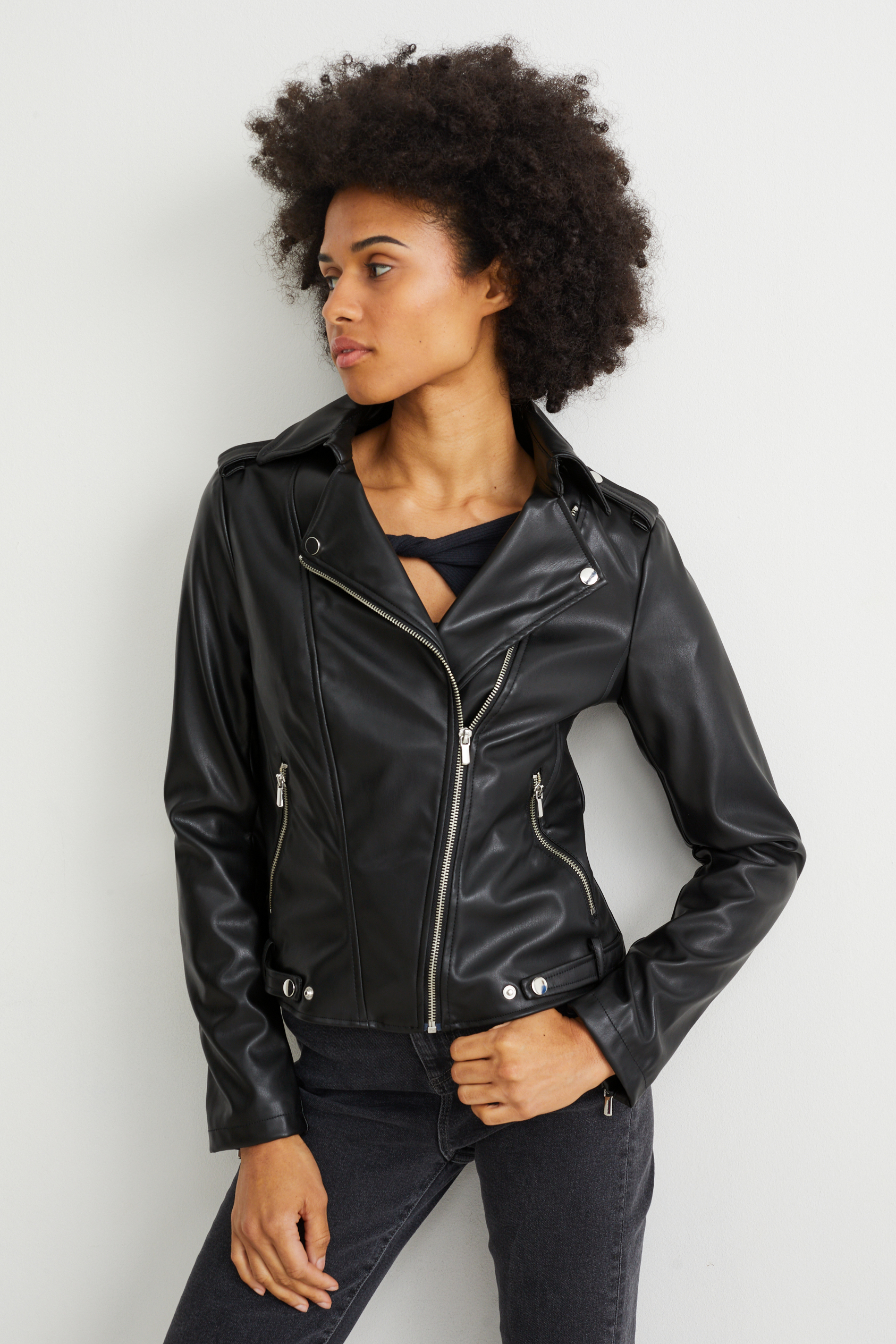 Biker jacket - faux leather