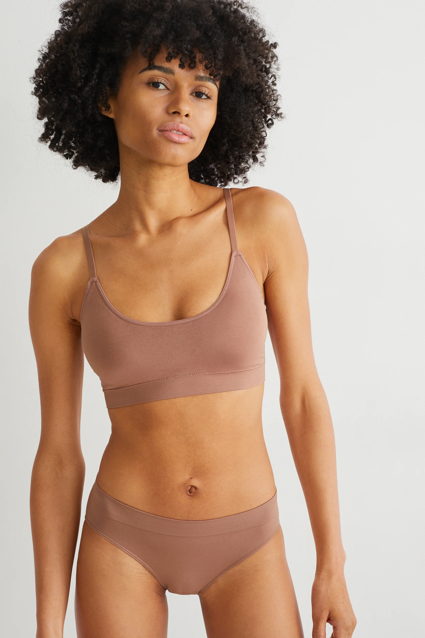 Crop top - padded - seamless