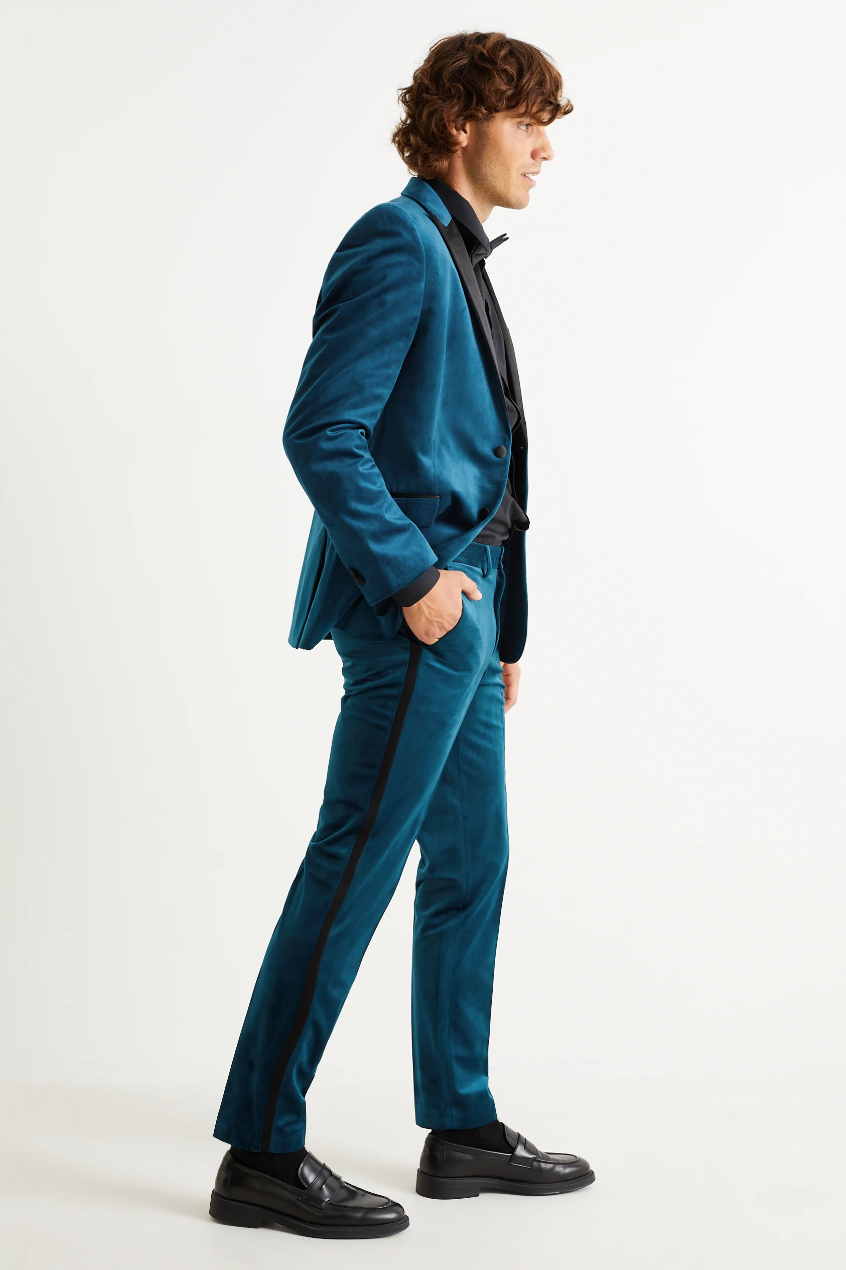Velvet trousers - slim fit