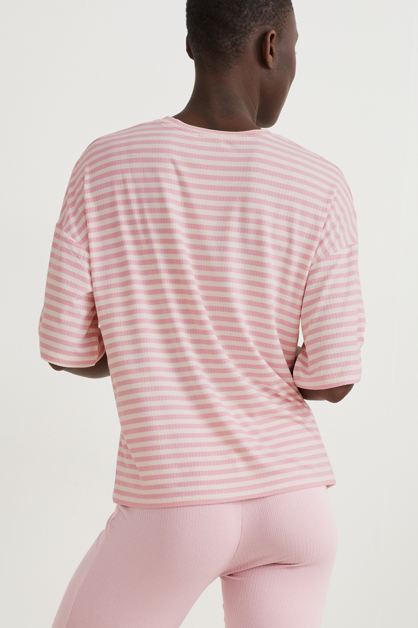 Pyjama top - with viscose - striped