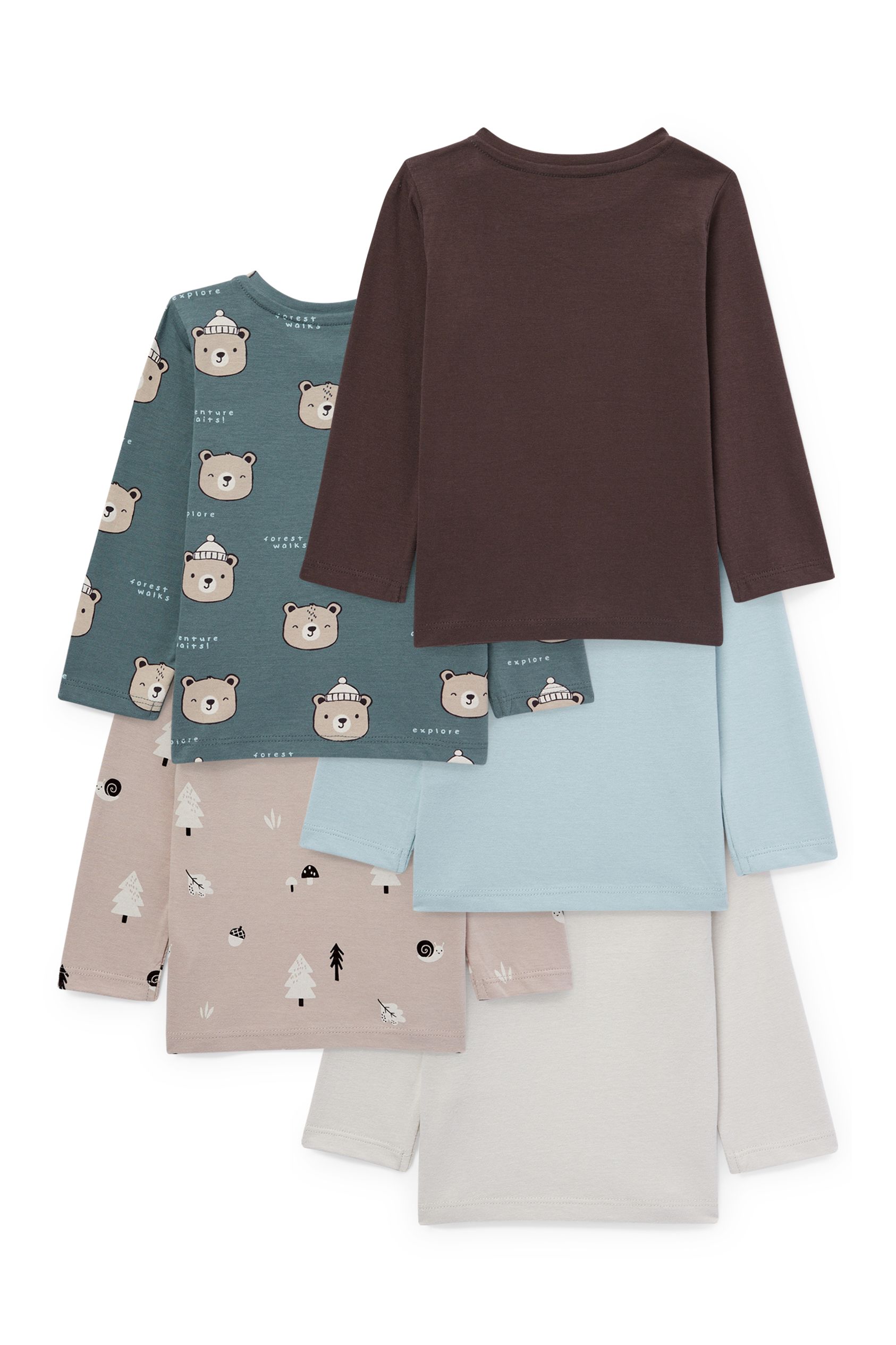 Multipack of 5 - baby long sleeve top