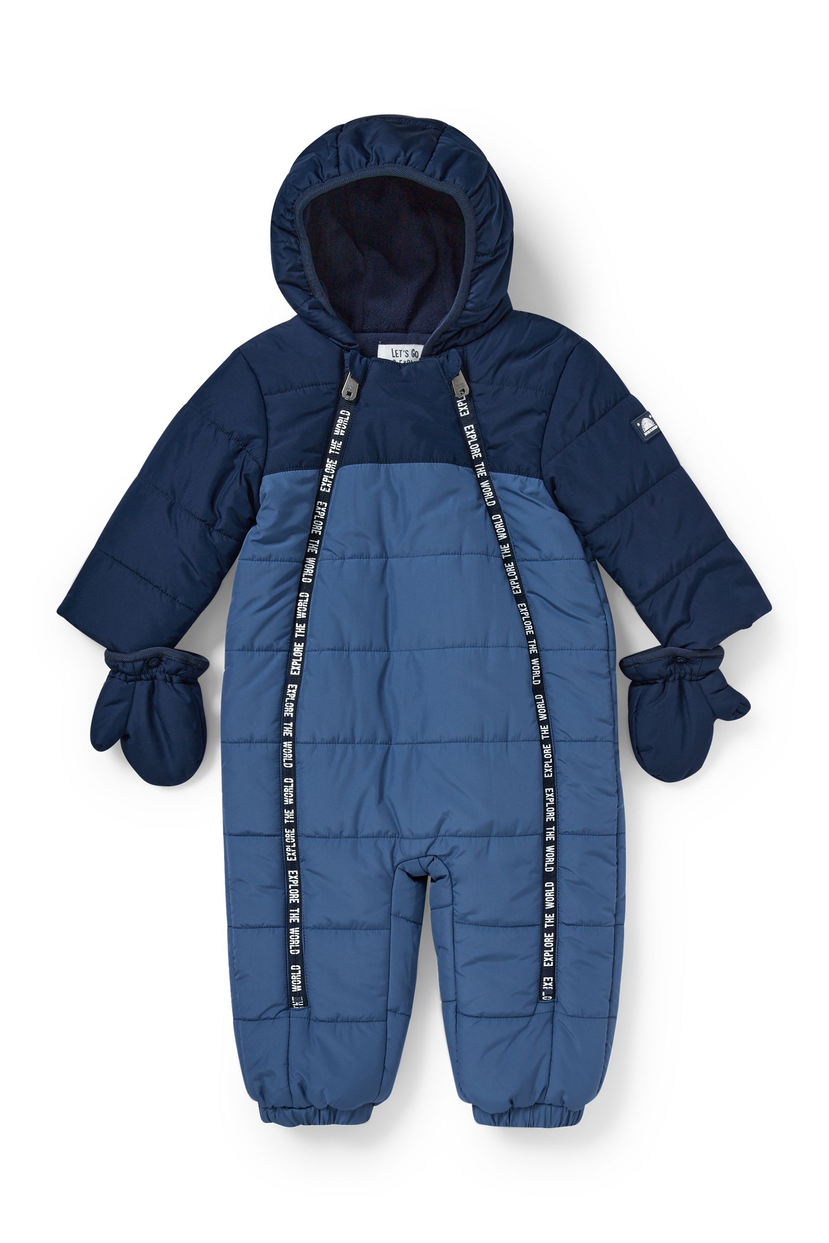 Baby snowsuit with hood