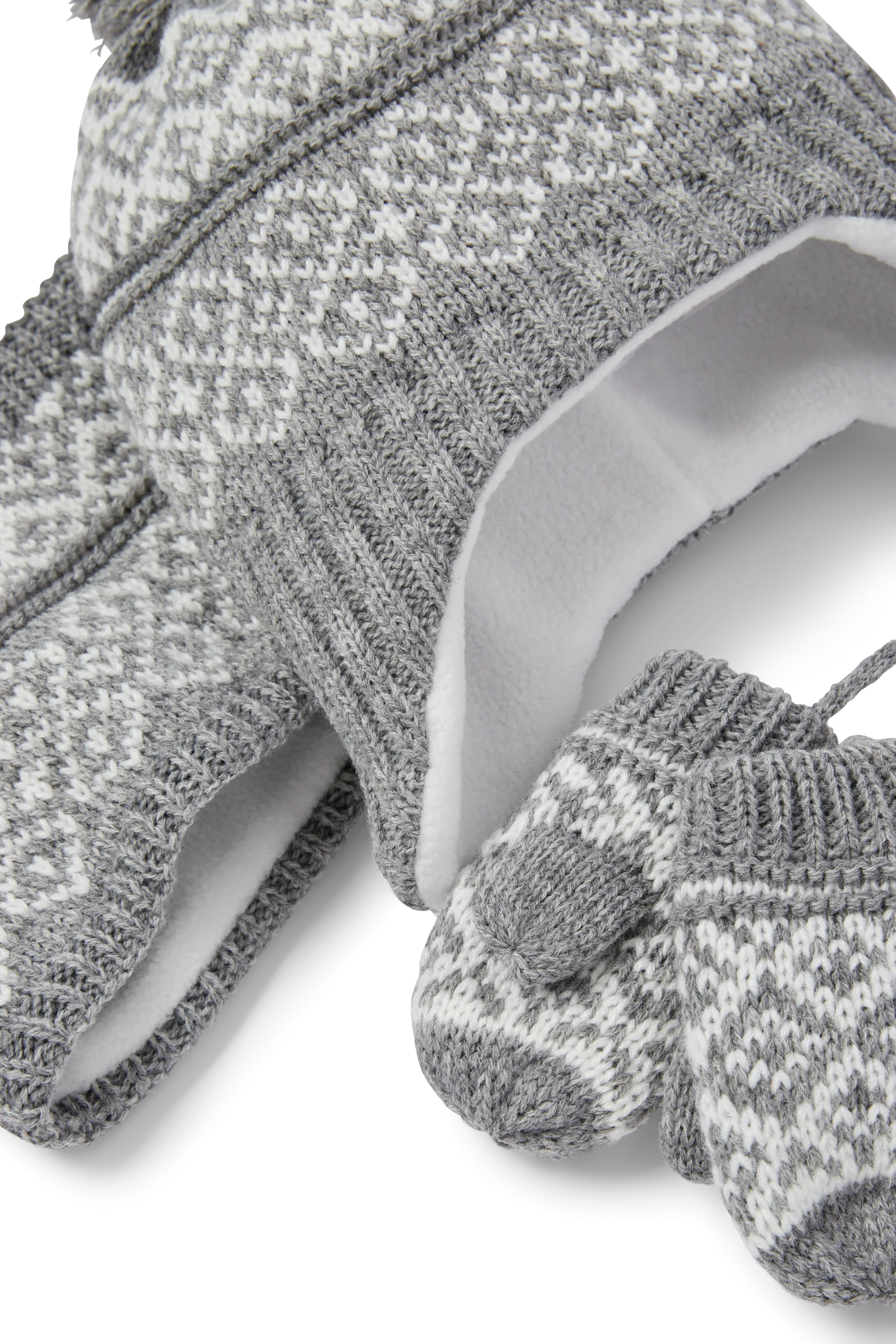 Set - baby hat, snood and mittens - 3 piece