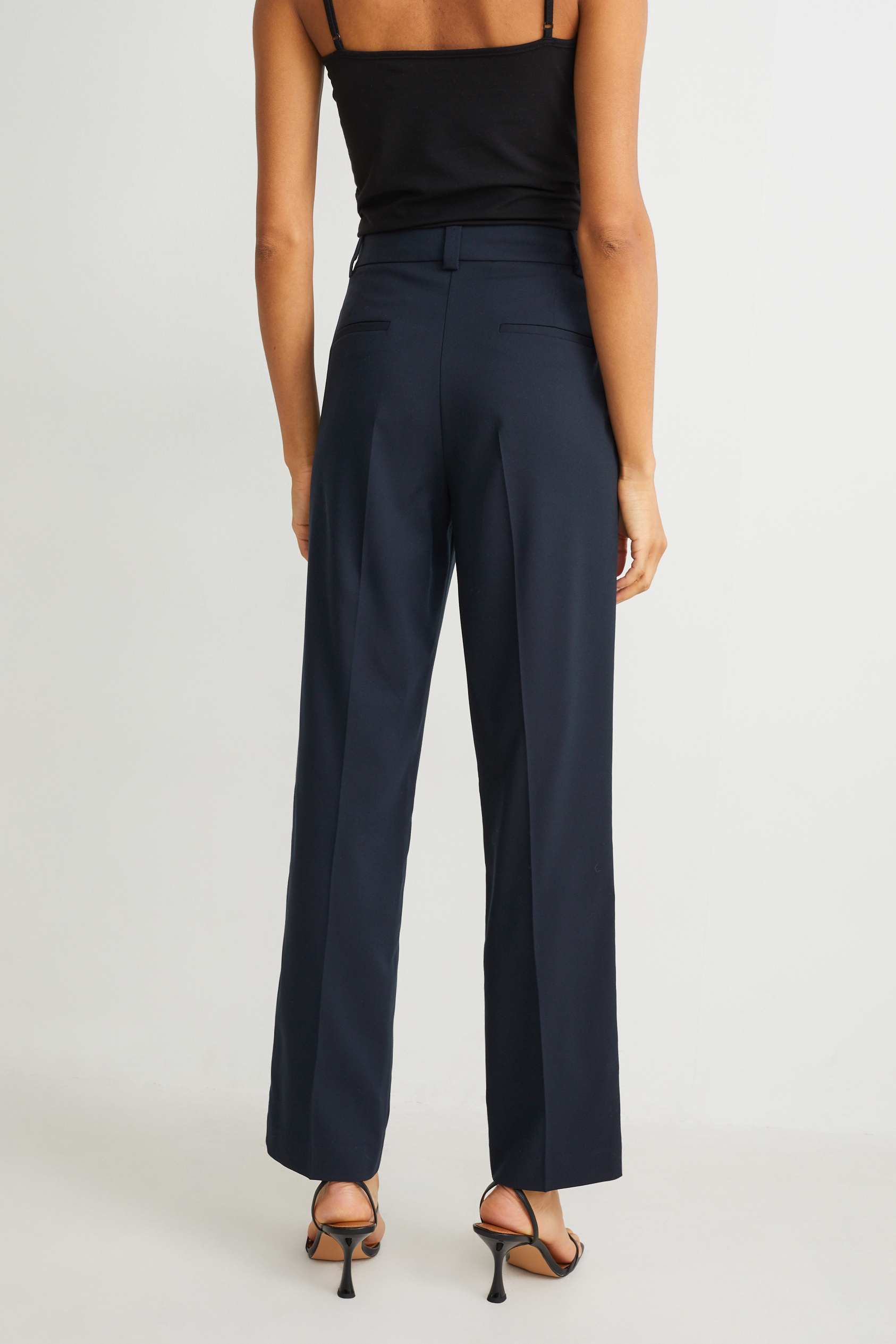 Business trousers - mid-rise waist - straight fit
