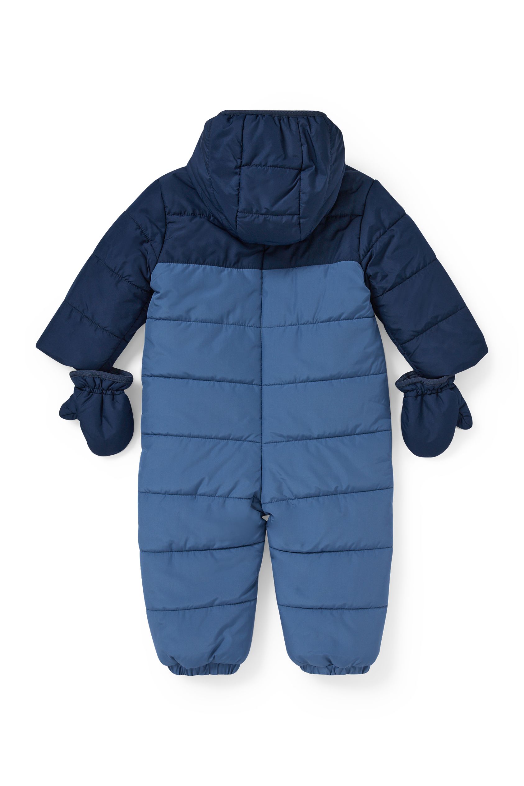 Baby snowsuit with hood