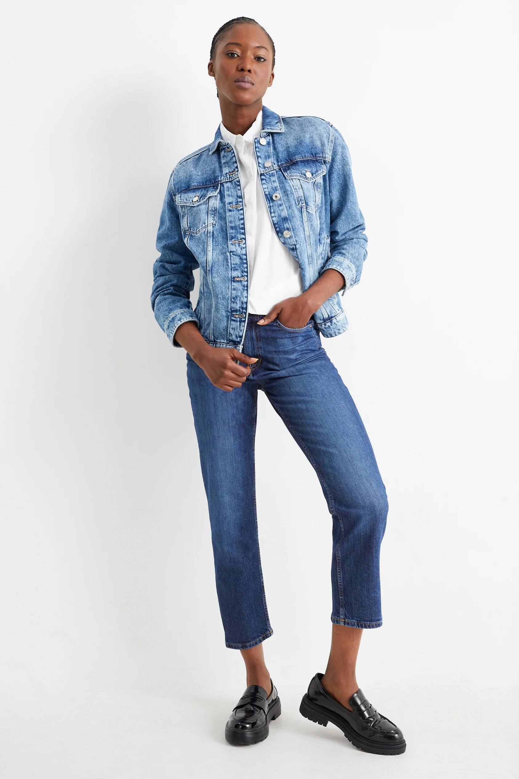 Premium Denim by C&A - straight jeans - high waist
