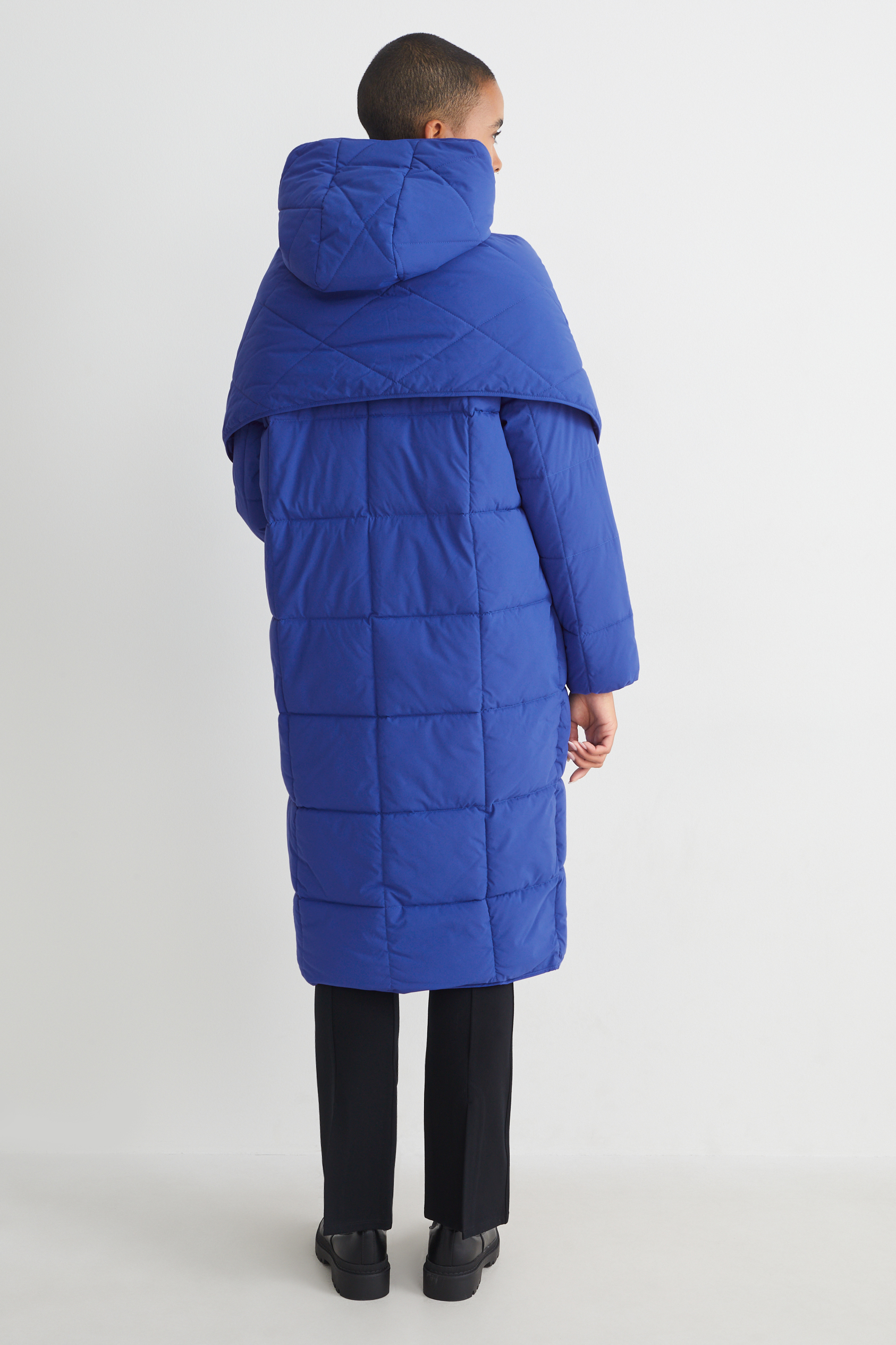 Quilted coat with hood