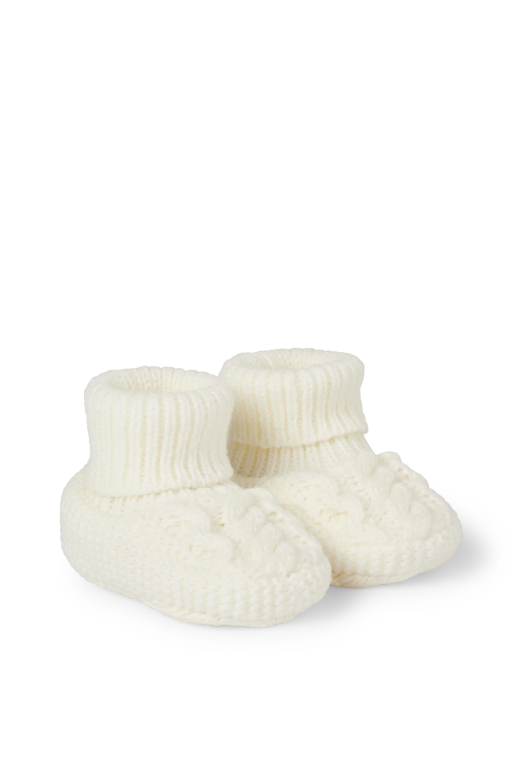 Knitted baby booties