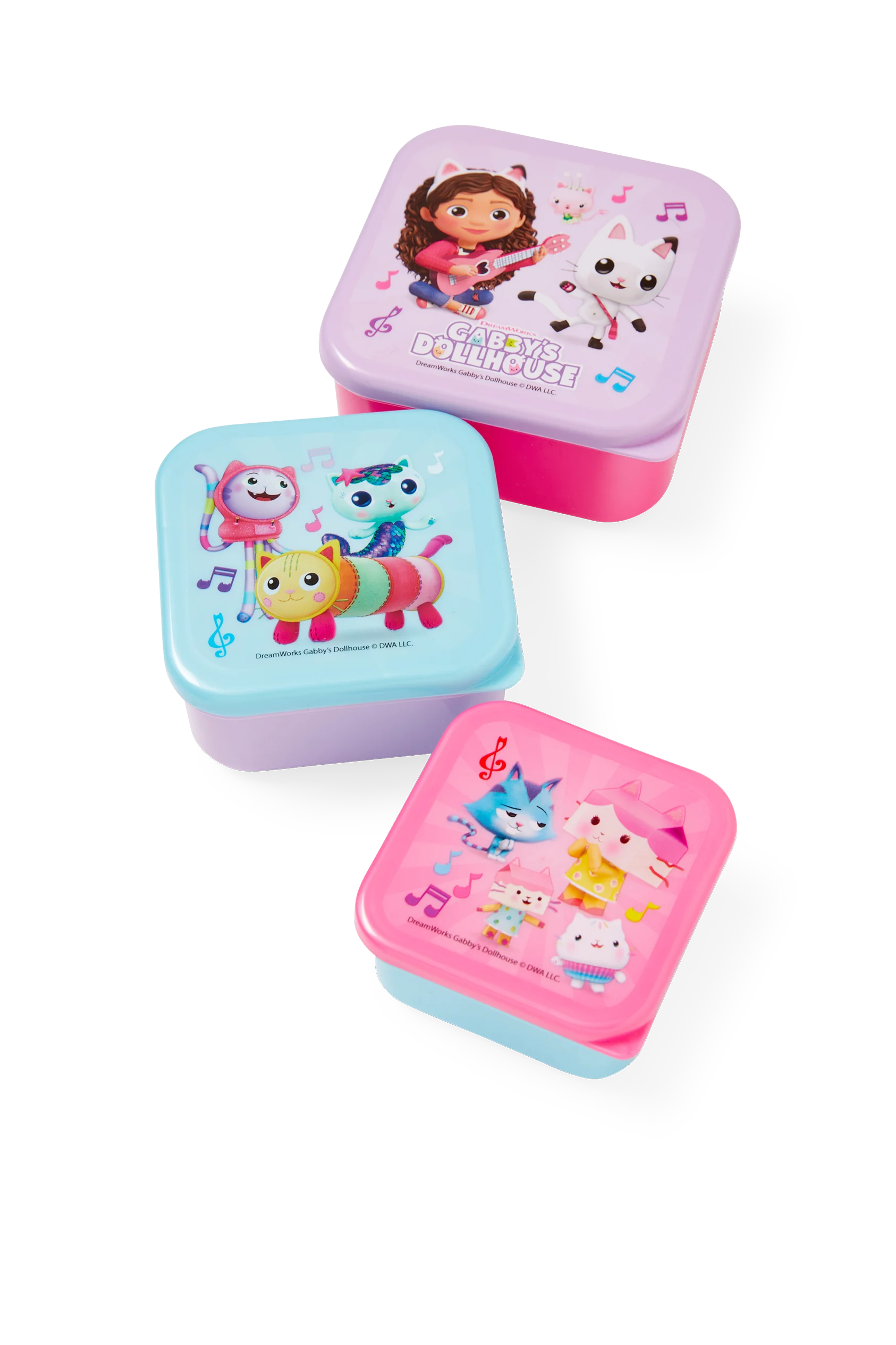 Multipack of 3 - Gabby's Dollhouse - lunchbox