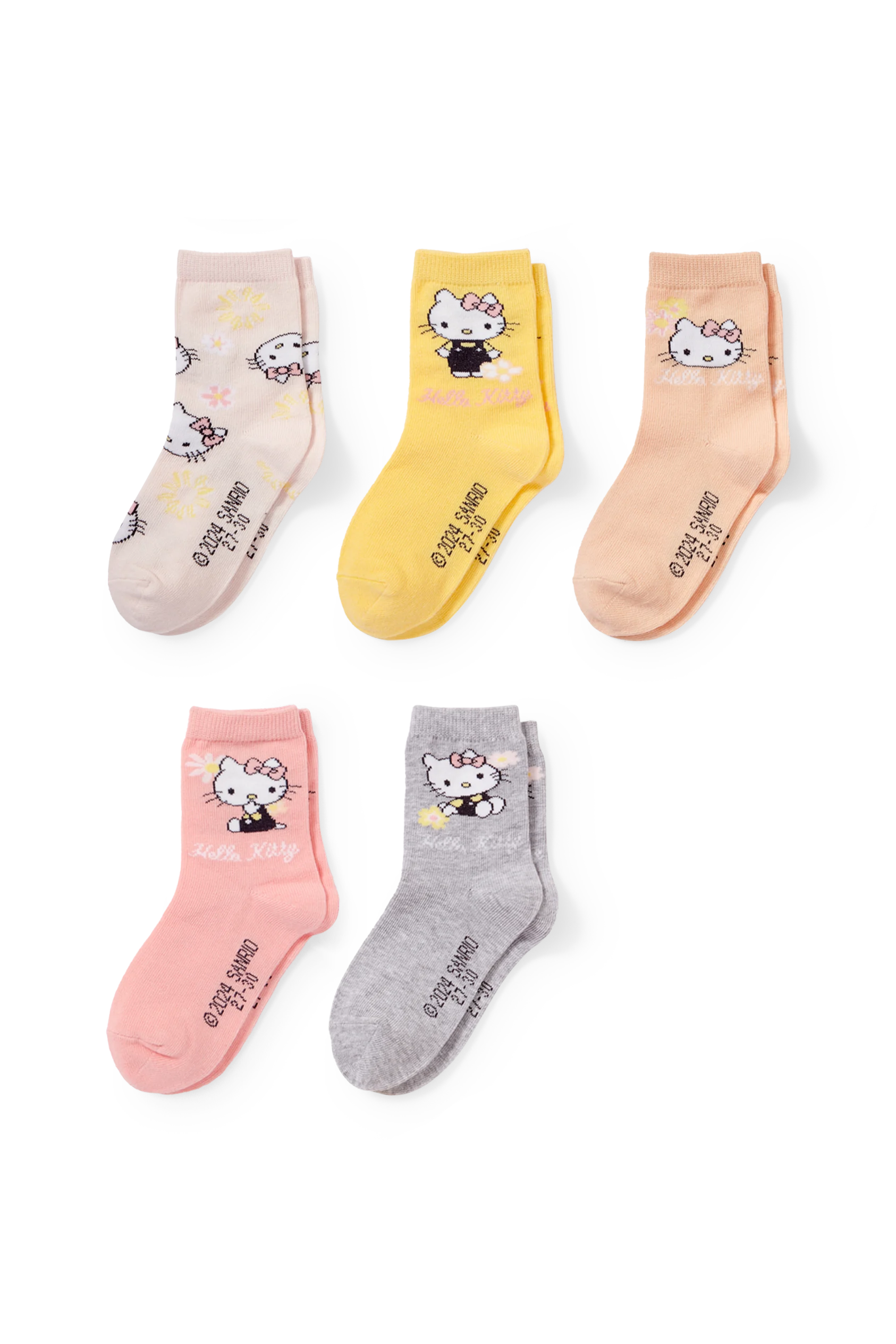 Multipack of 5 - Hello Kitty - socks with motif