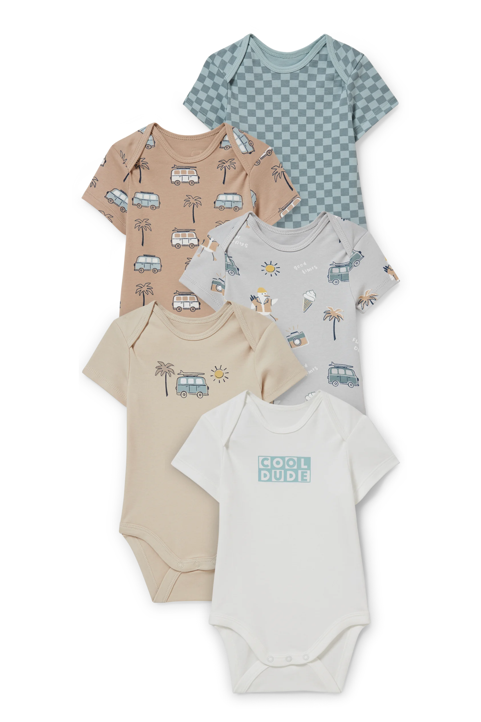 Multipack of 5 - baby bodysuit