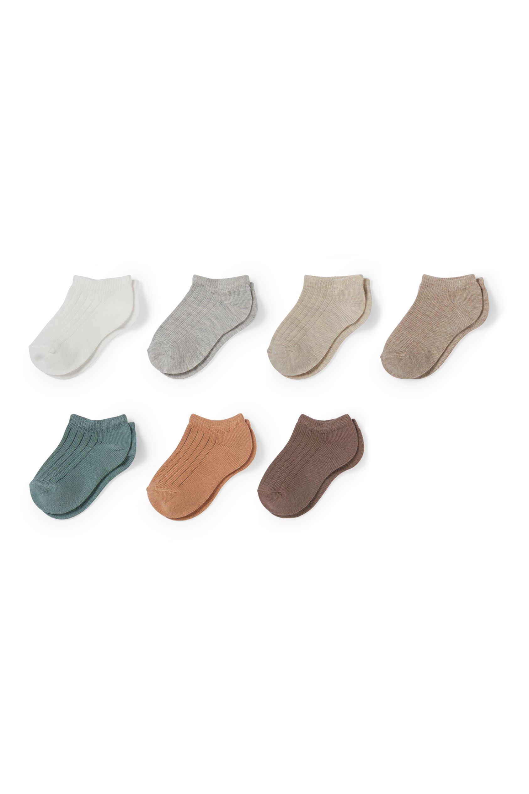 Multipack of 7 - baby trainer socks