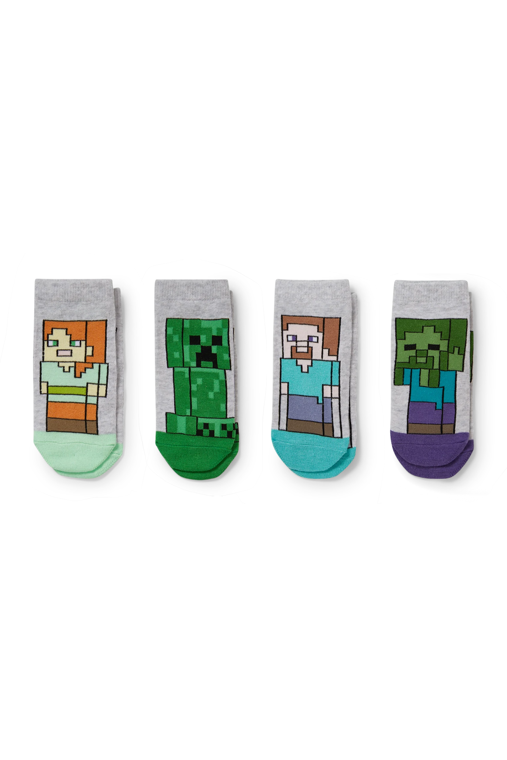 Multipack of 4 - Minecraft - trainer socks
