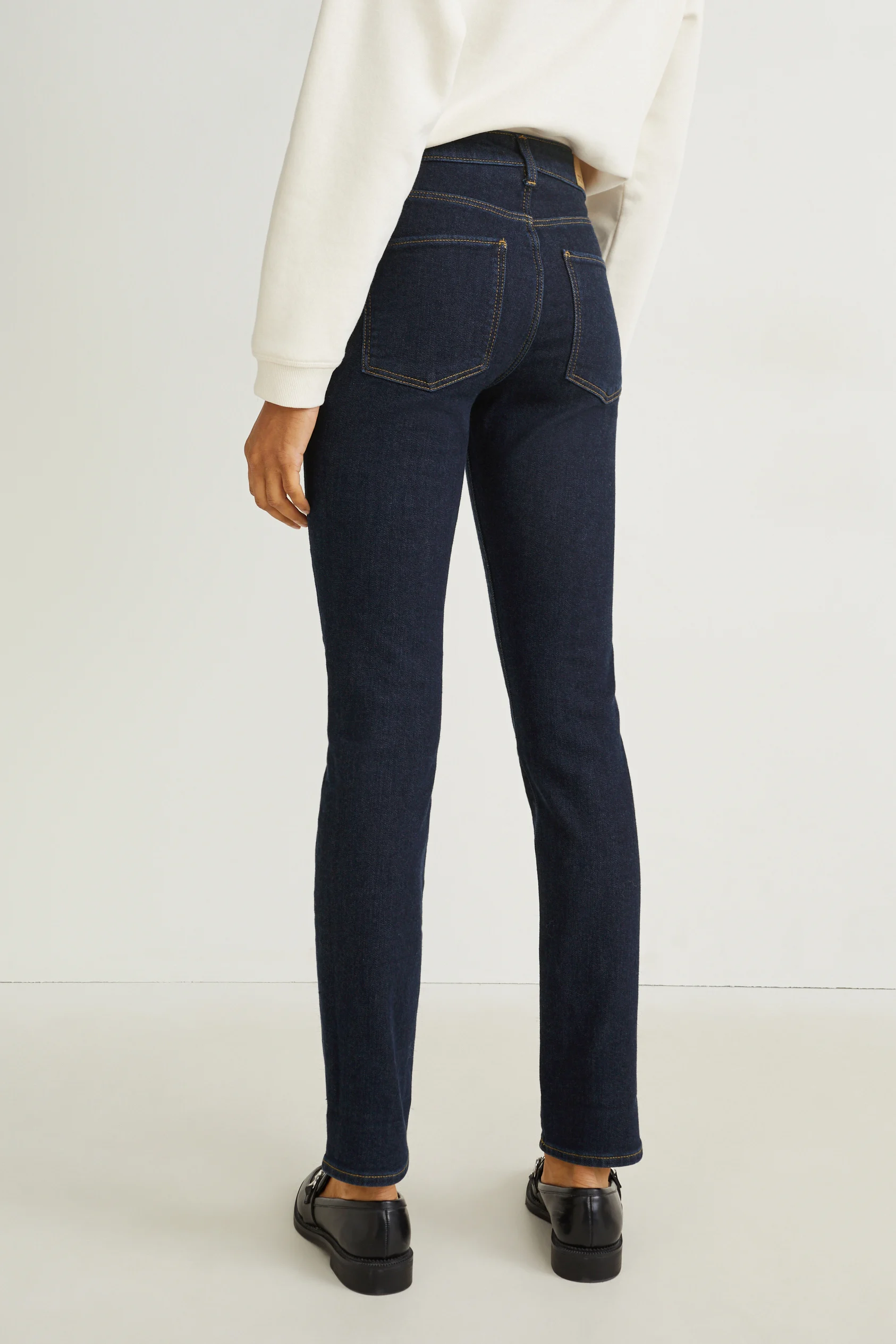 Slim jeans - mid-rise waist - thermal jeans - LYCRA?