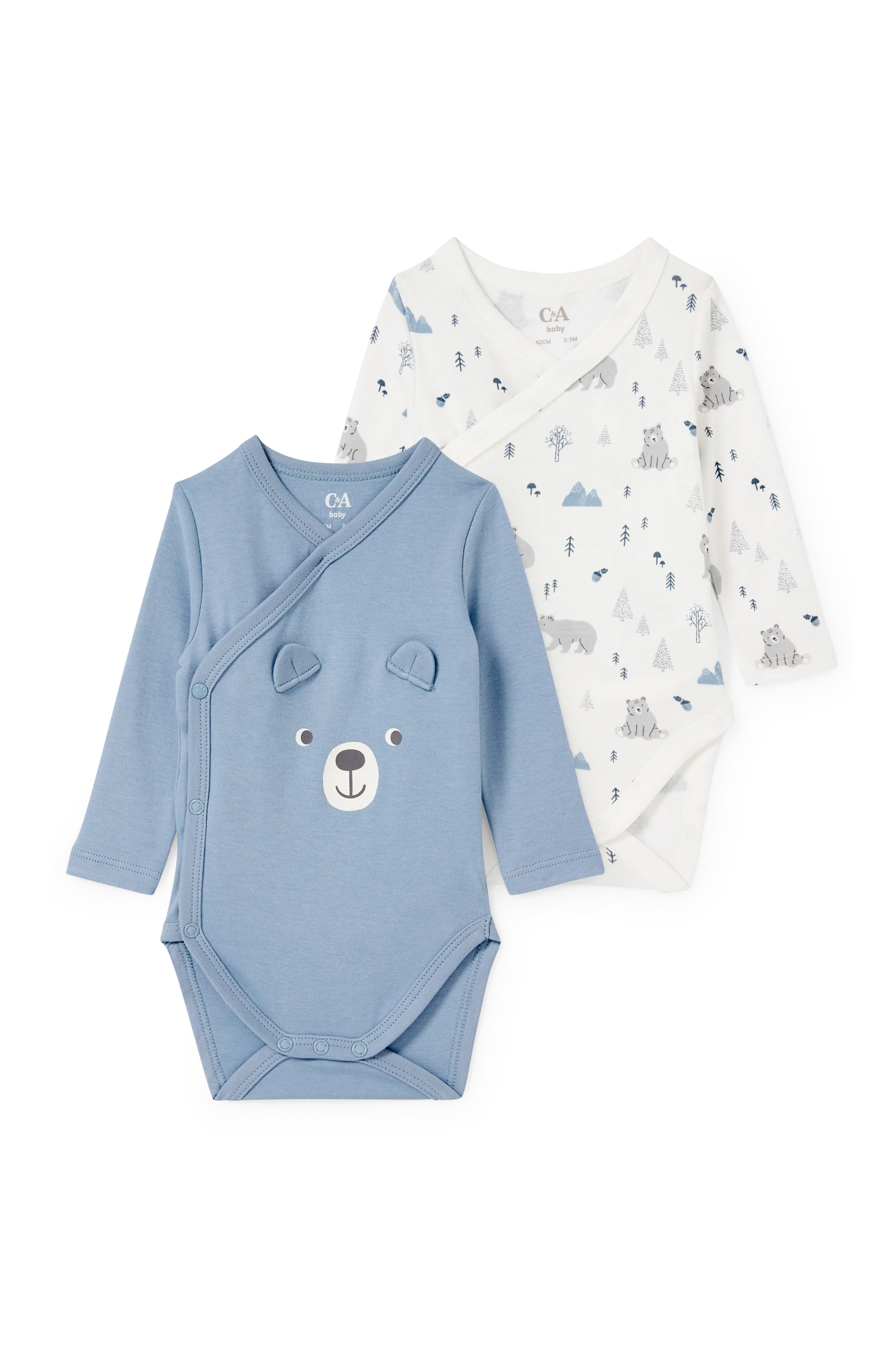 Multipack of 2 - baby wrapover bodysuit