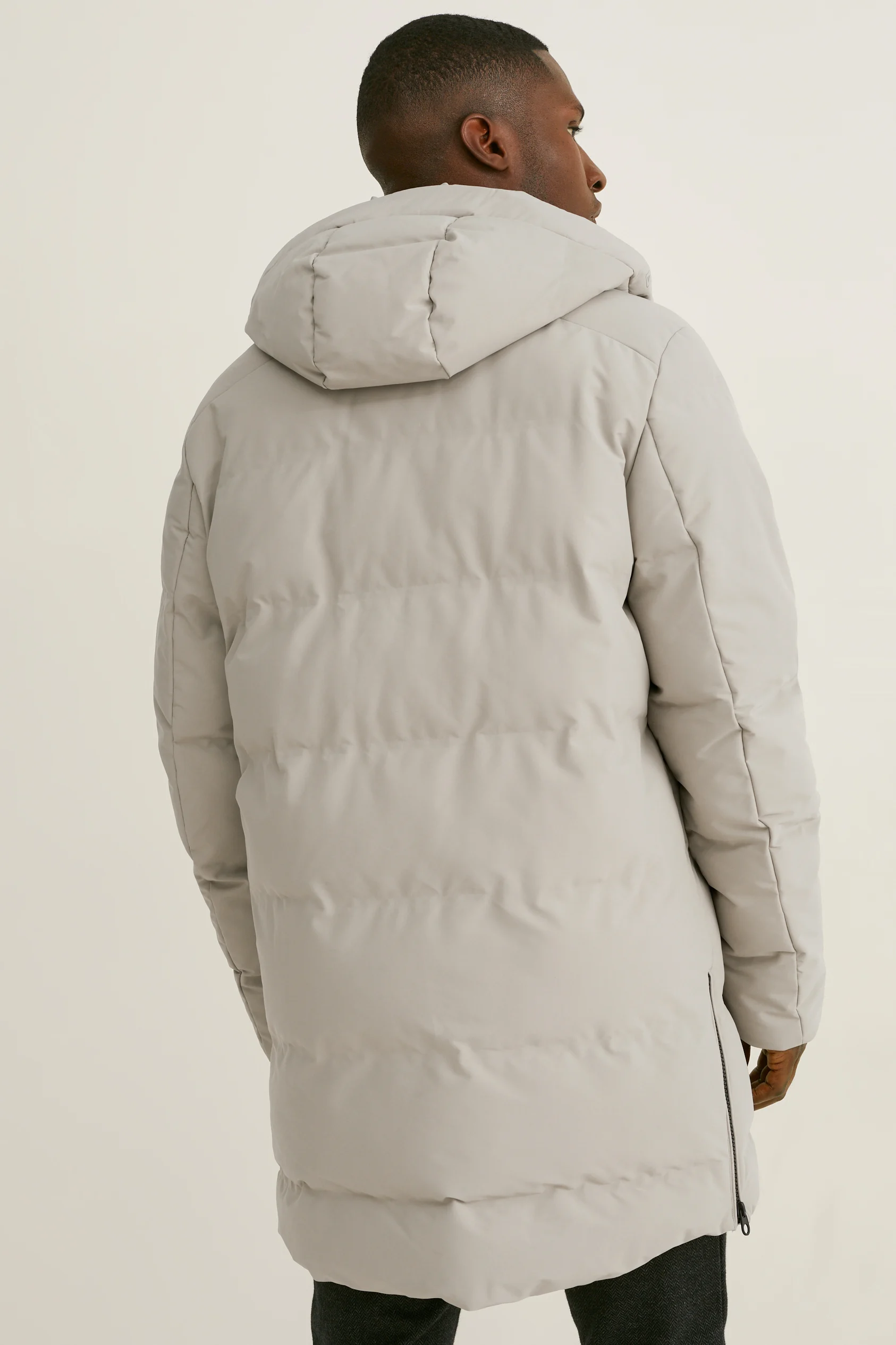 Quilted jacket with hood