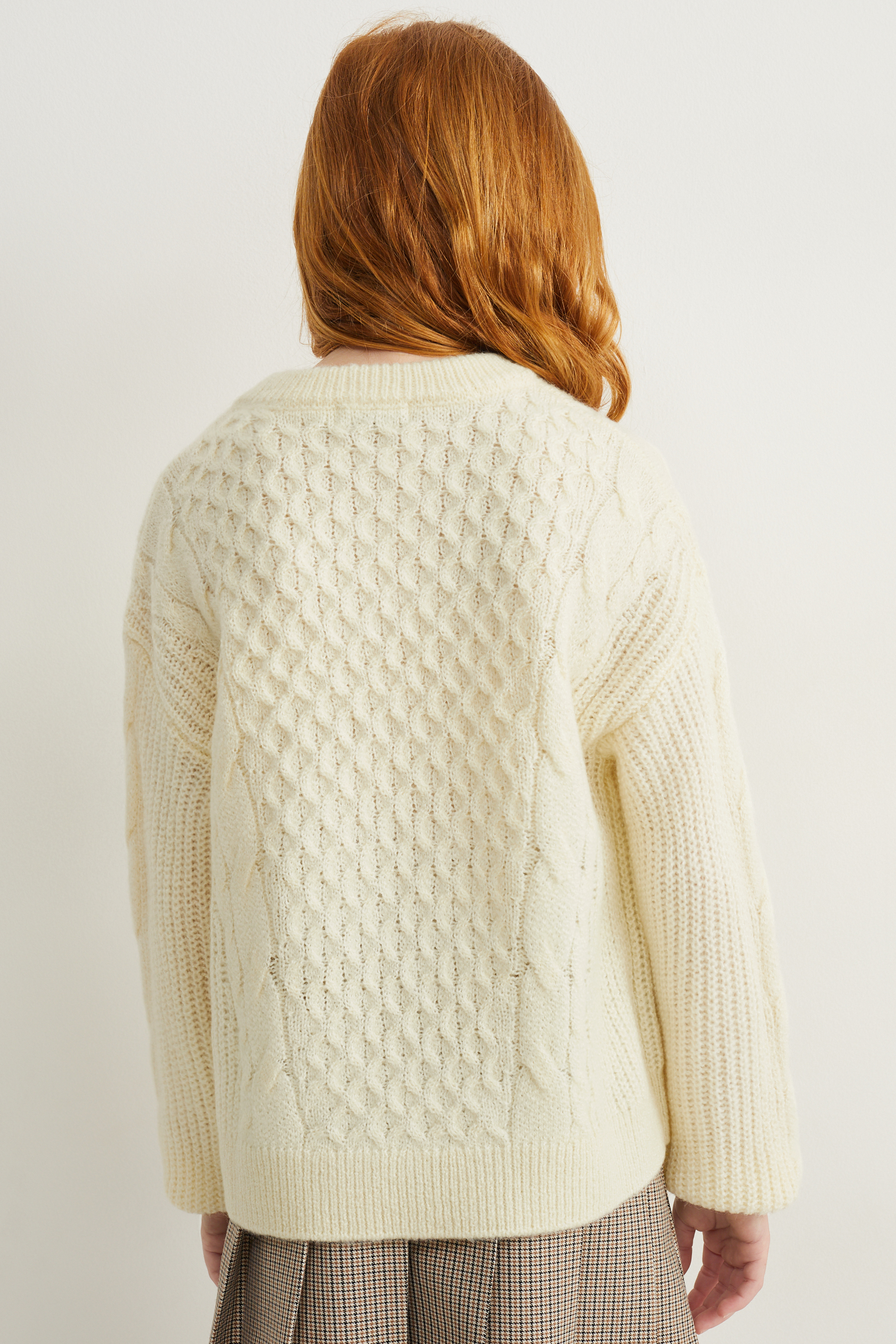 Jumper - cable knit pattern