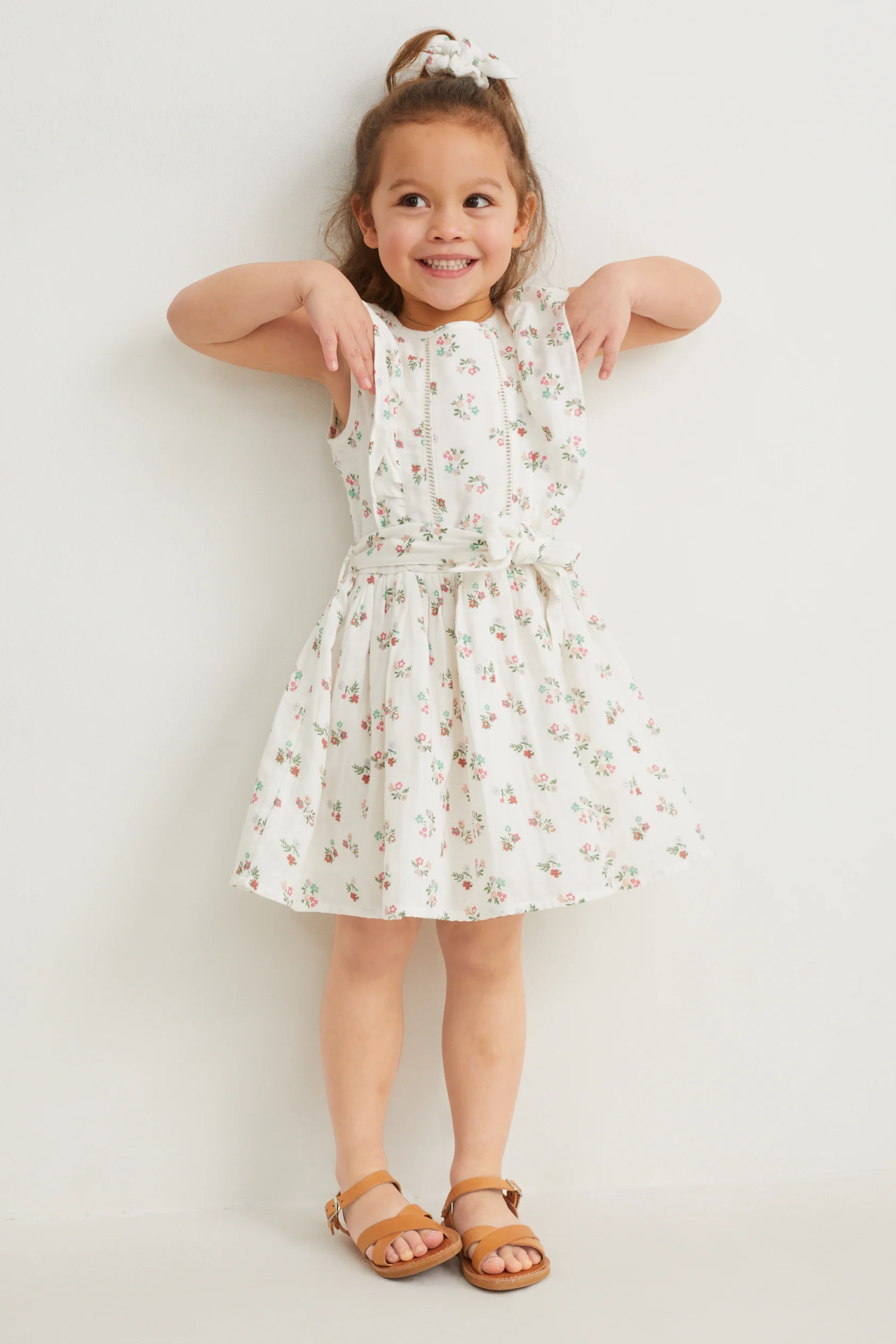 Set - dress and scrunchie - 2 piece - floral